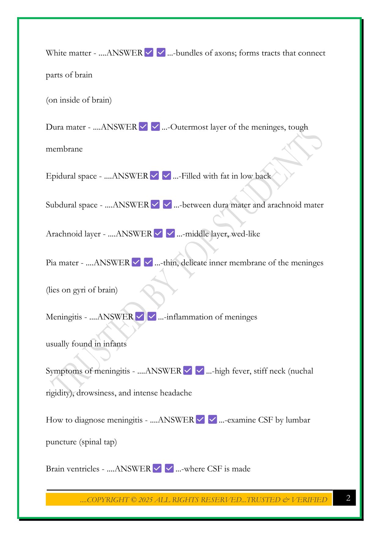 GCU BIO 201 EXAM 4 2025 QUESTIONS AND ANSWERS