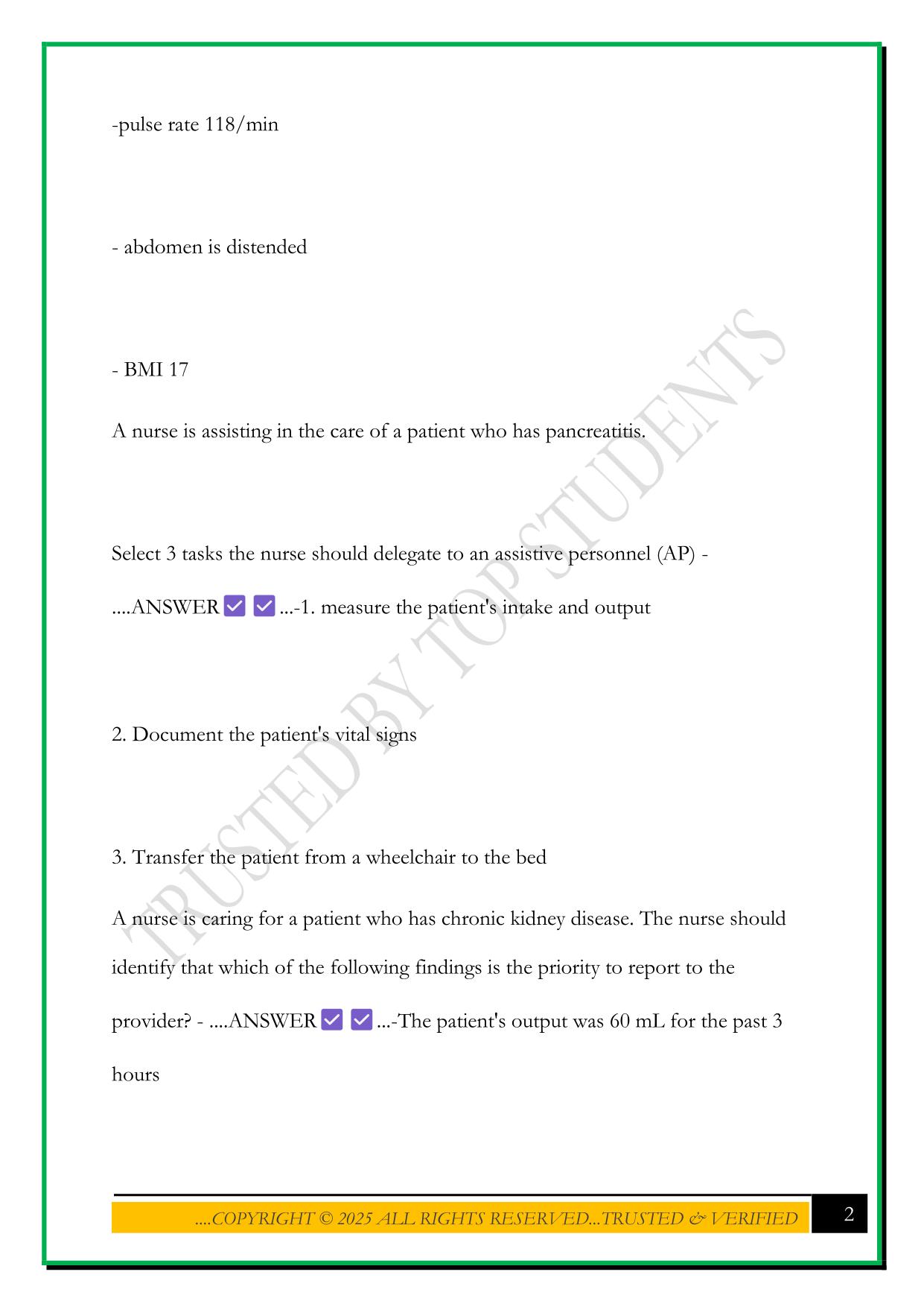 PN FUNDAMENTALS ONLINE PRACTICE B EXAM 2025 QUESTIONS AND ANSWERS