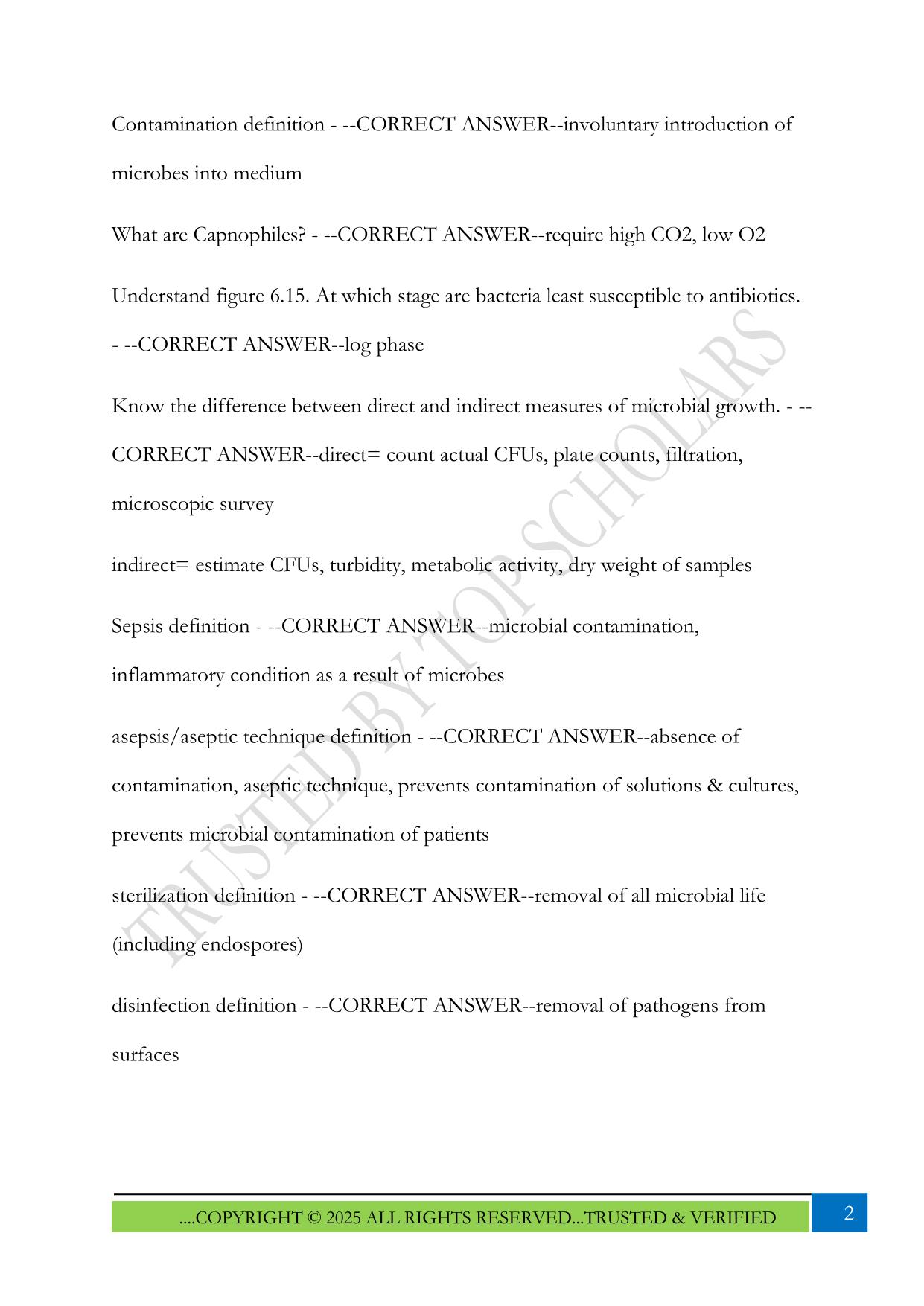 BSC 242 Menzel Exam 2 2025 Questions and Answers