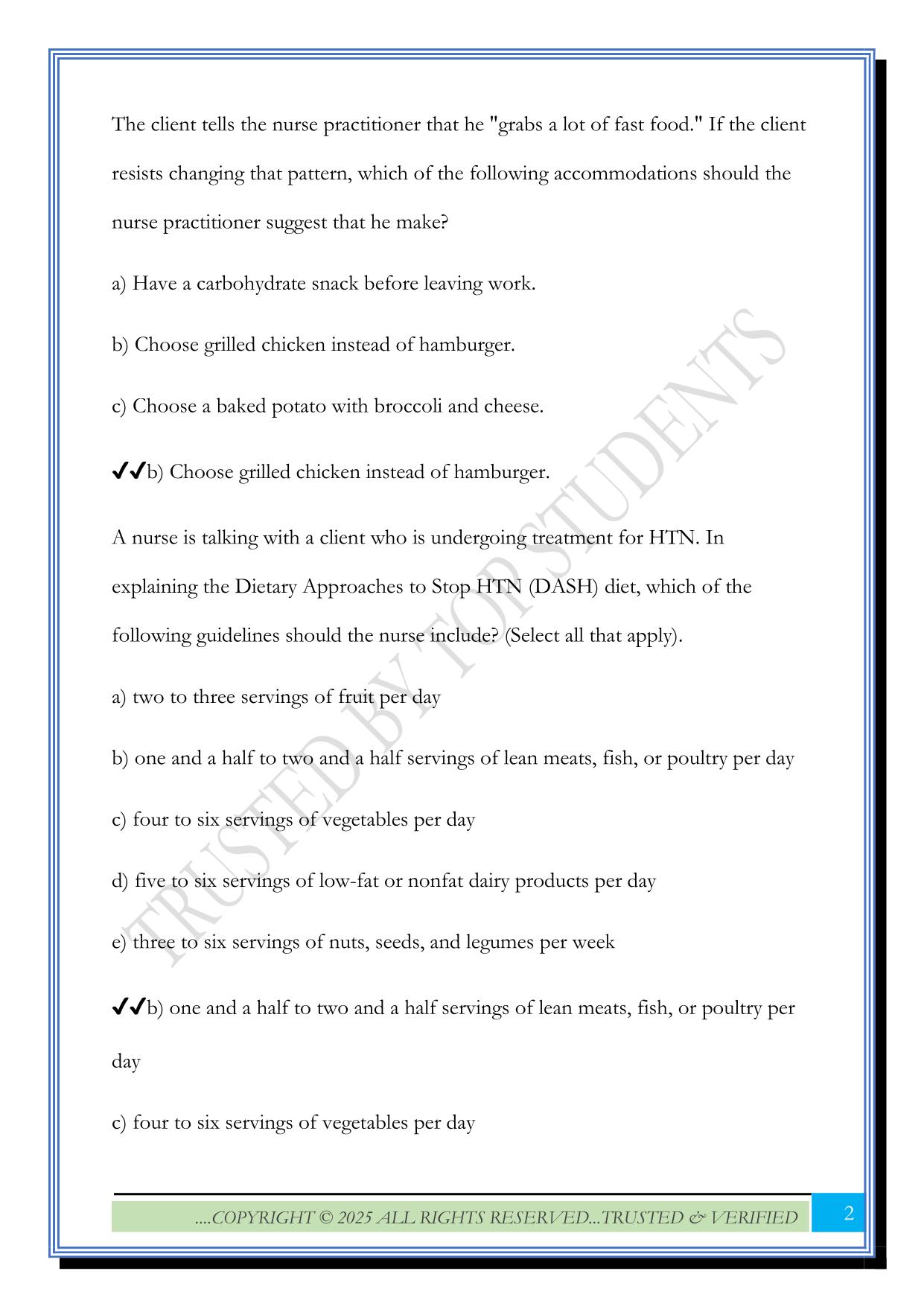 Leadership - Nurse's Touch Wellness and Self-Care Exam 2025 Questions and Answers