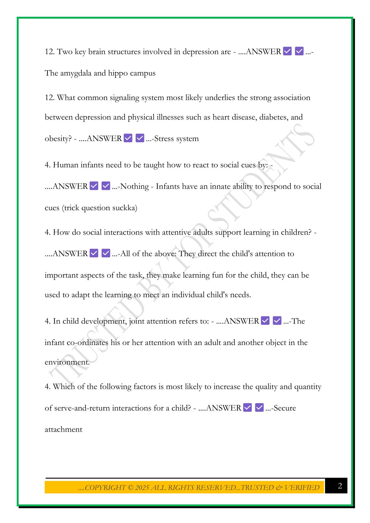 BRAIN STORY CERTIFICATION EXAM 2025 QUESTIONS AND ANSWERS