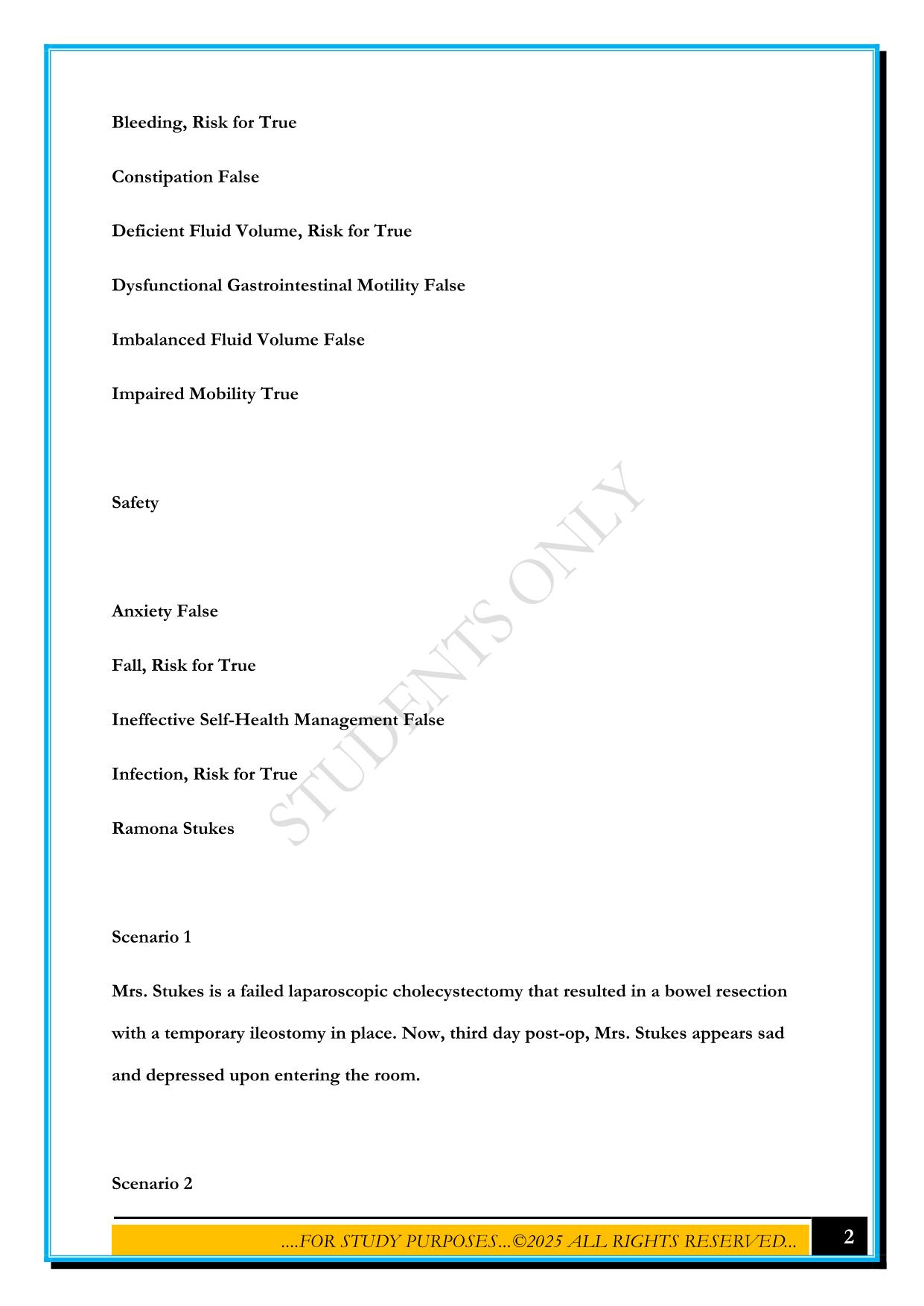 SWIFT RIVER MED SURG PT SCENARIOS EXAM 2025 QUESTIONS AND ANSWERS