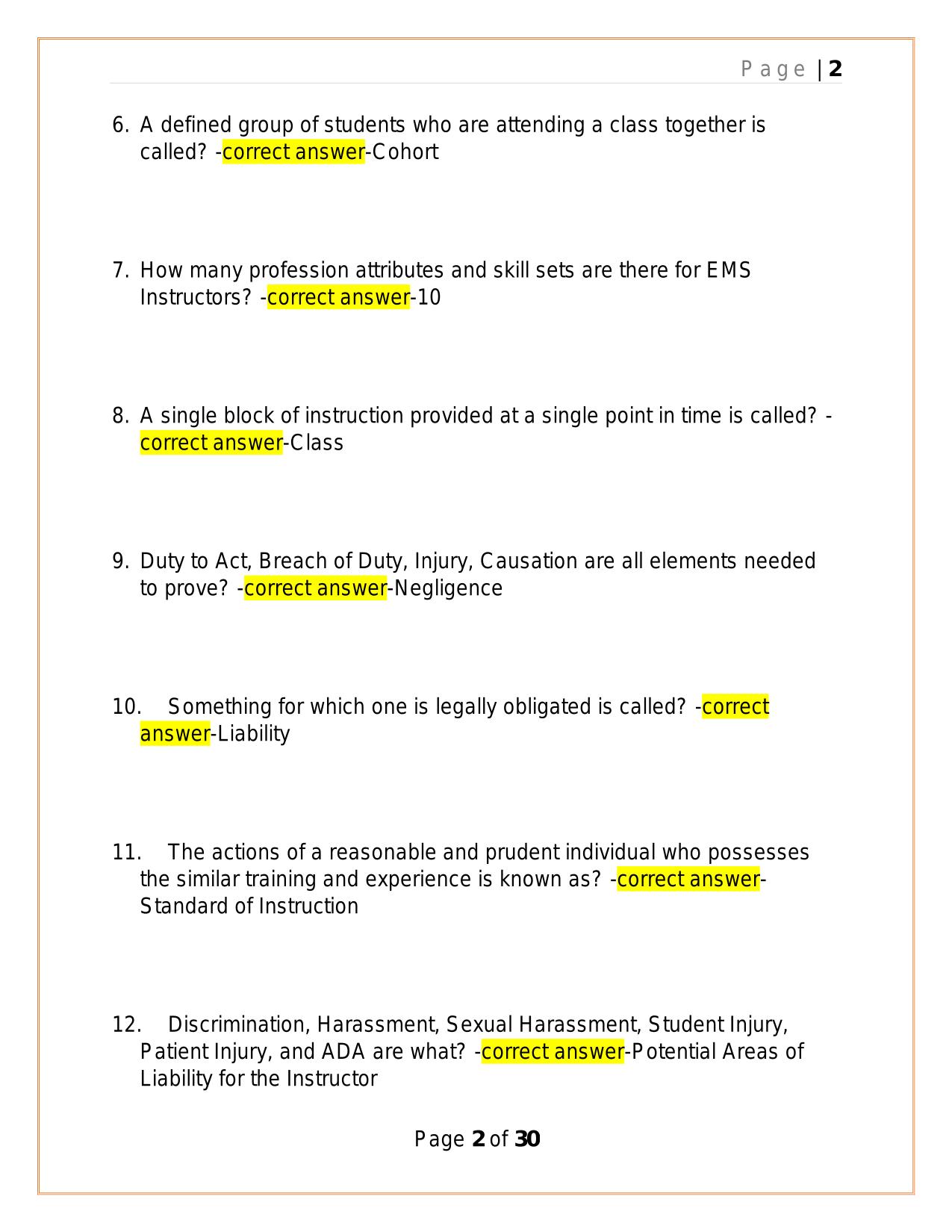 EMSIC – MICHIGAN TEST STUDY GUIDE 2025 QUESTIONS AND ANSWERS.
