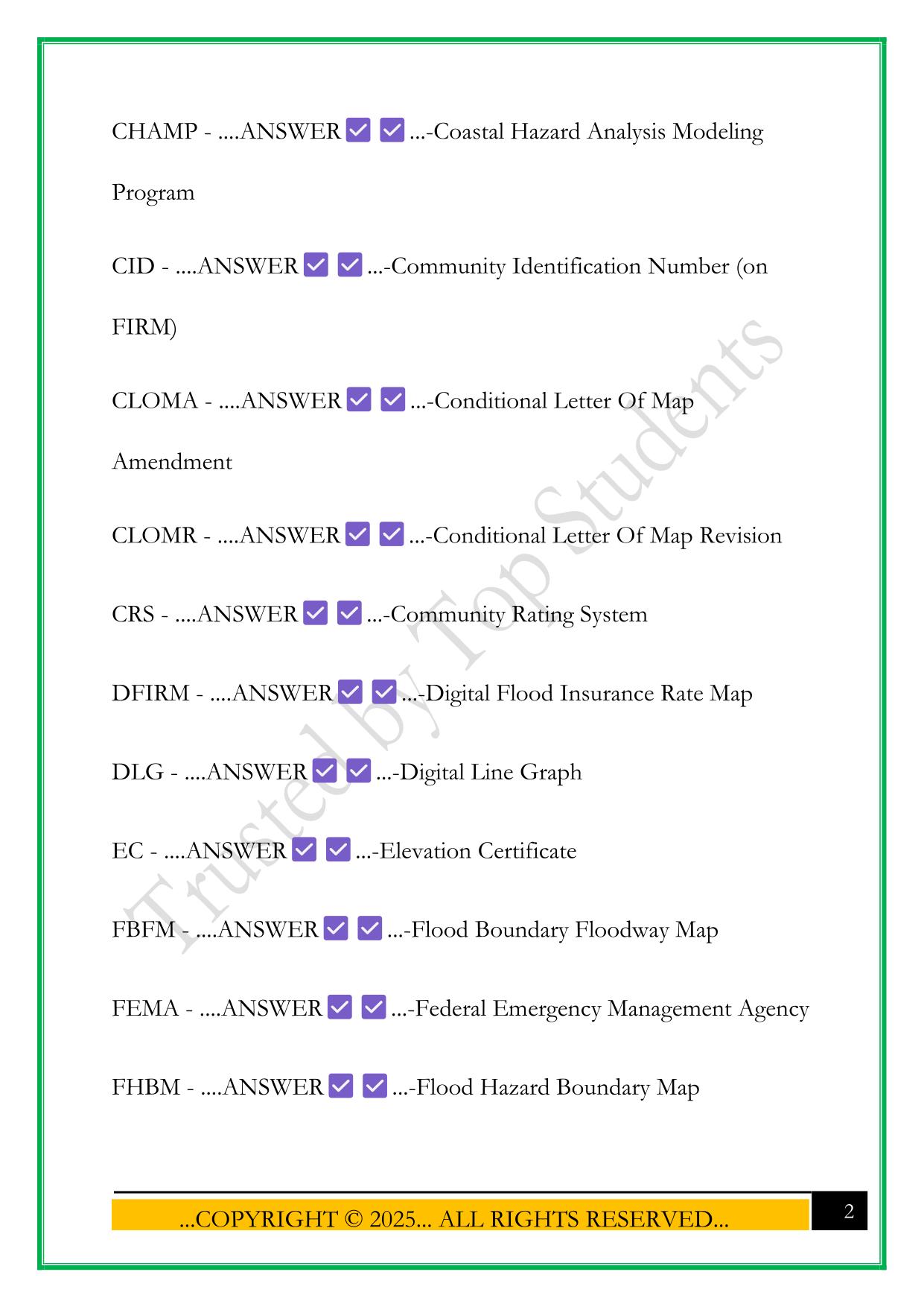 CFM EXAM 2025 QUESTIONS AND ANSWERS