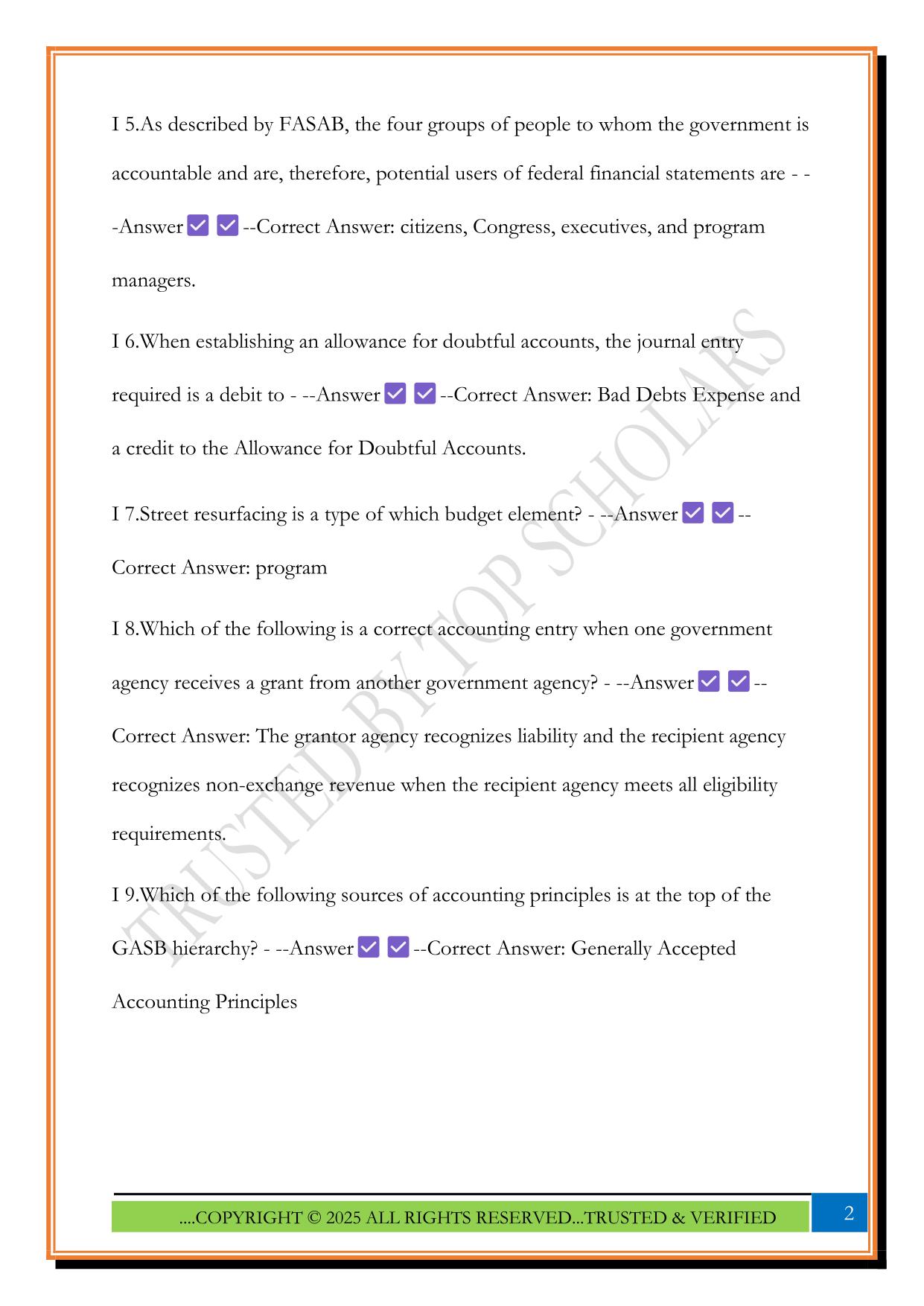 CGFM Exam 2 2025 Questions and Answers
