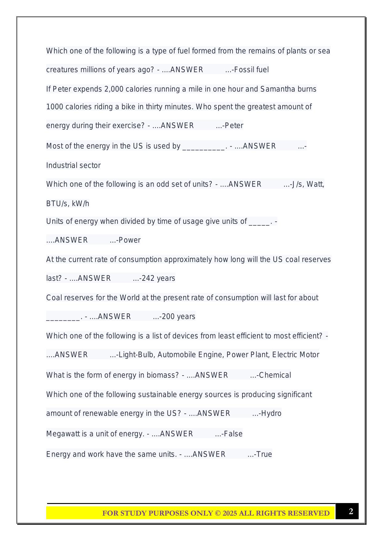 EGEE Final Exam 2025 Questions and Answers