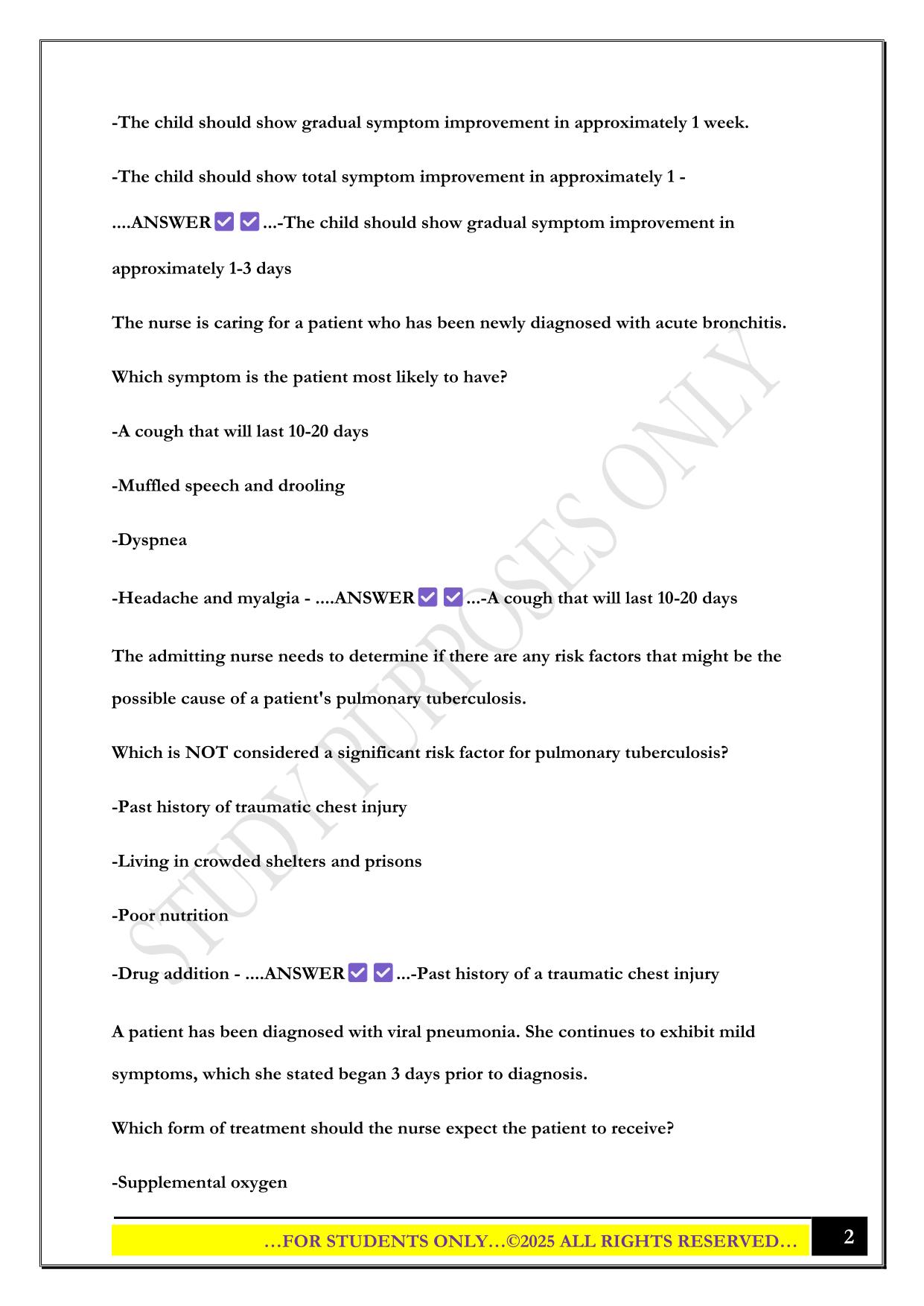 BIO-322 Topic 2 Amplifires Exam 2025 Questions and Answers