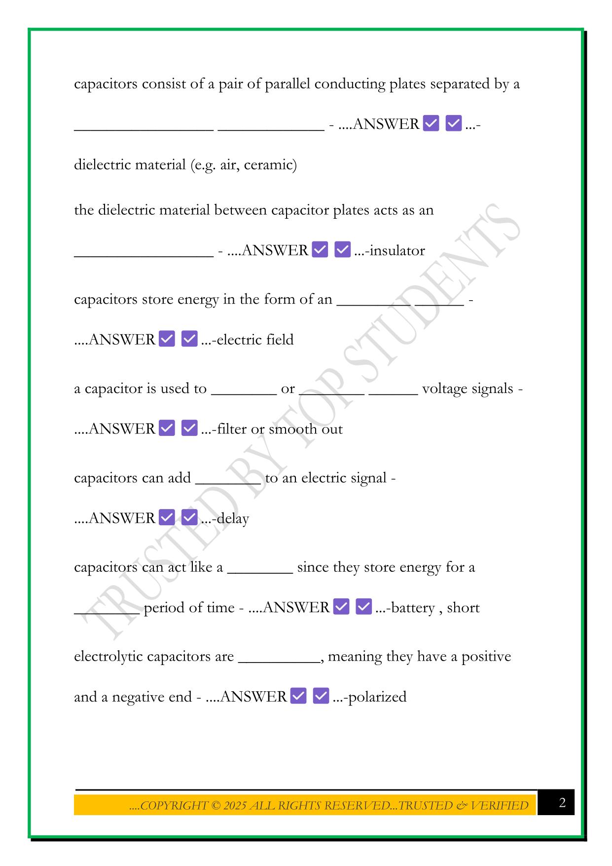 AVIONICS QUIZ 2 2025 QUESTIONS AND ANSWERS
