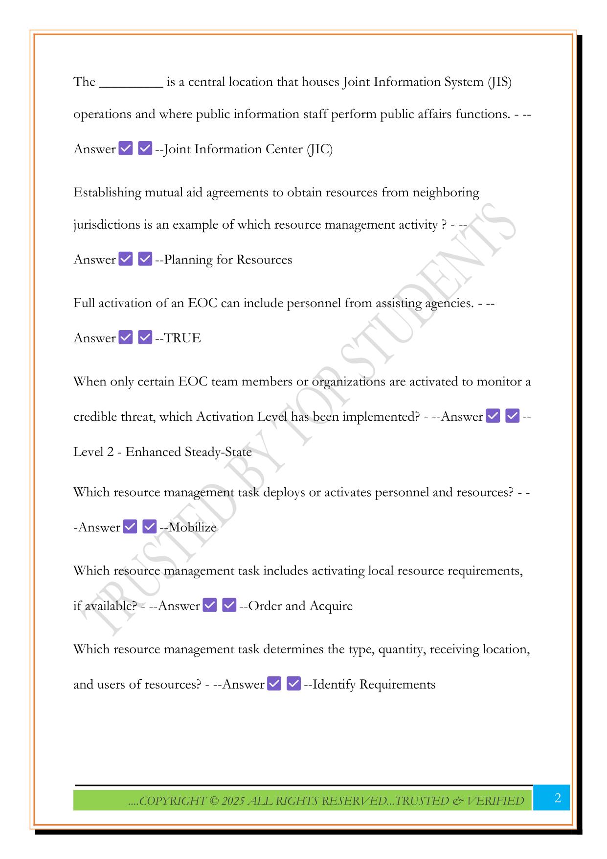 FEMA 700 Exam 2025 Questions and Answers