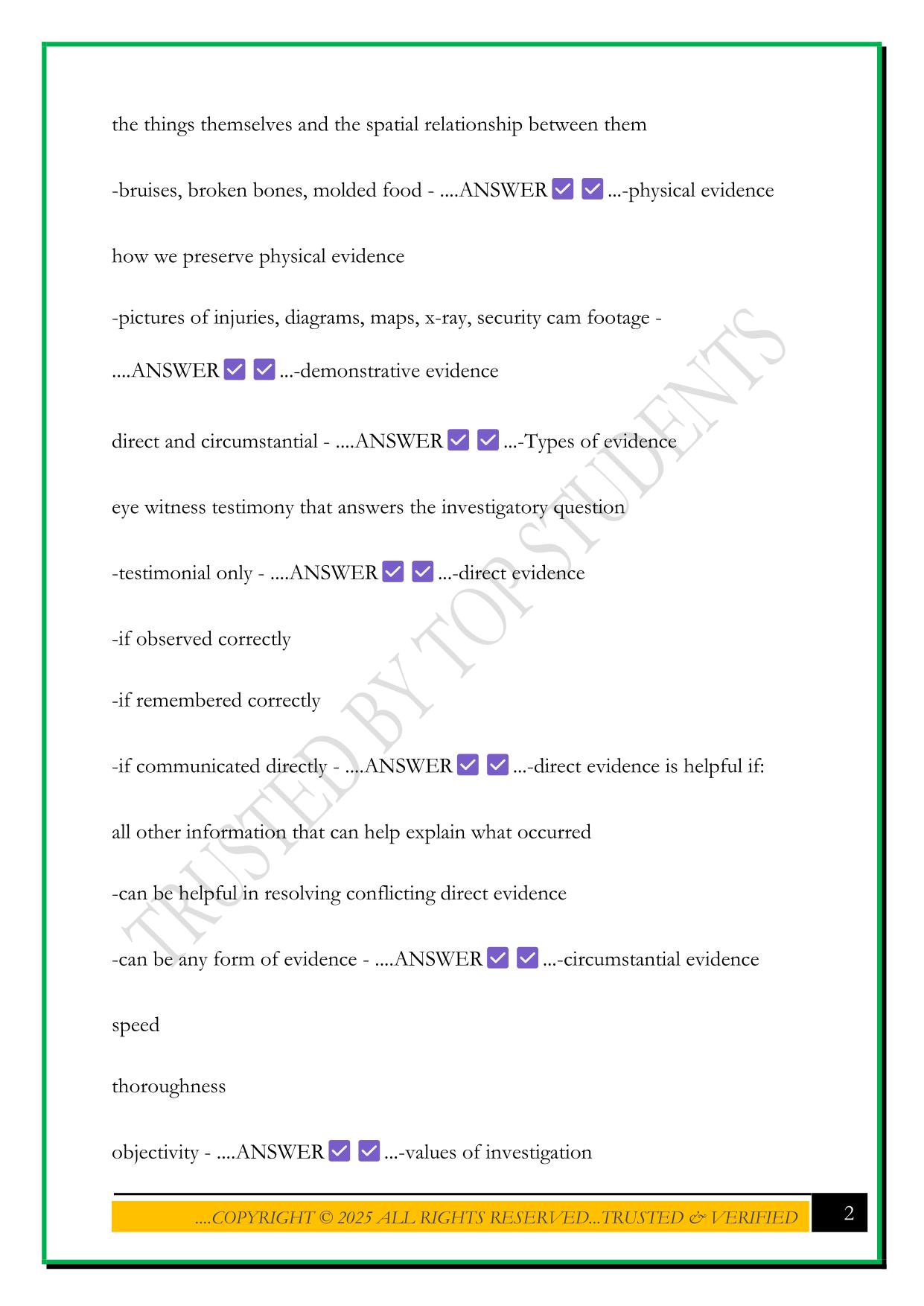 LRA INVESTIGATIONS EXAM 2025 QUESTIONS AND ANSWERS