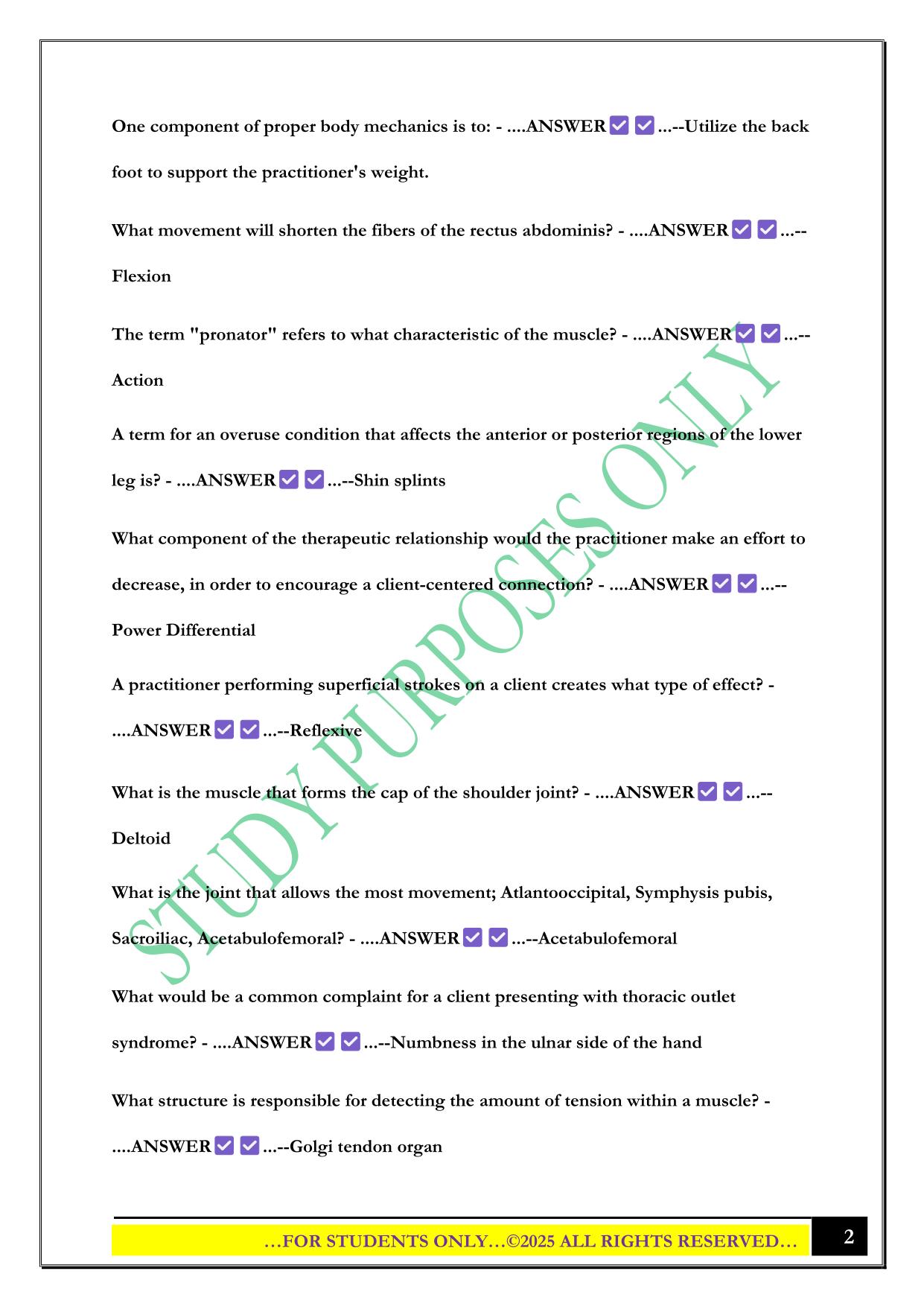 MBLEX PRACTICE TEST (FSMBT) 2025 QUESTIONS AND ANSWERS