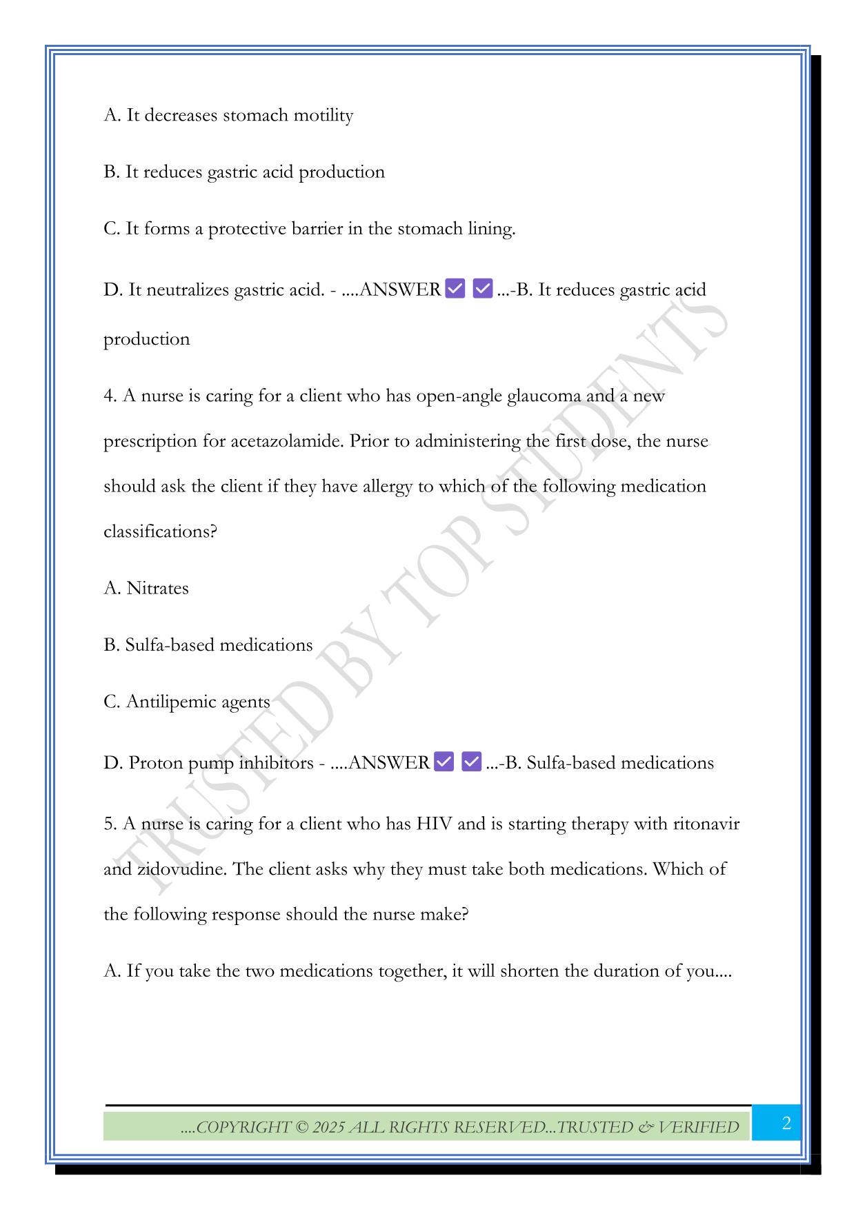 ATI - capstone pharm assessment Exam 2025 Questions and Answers