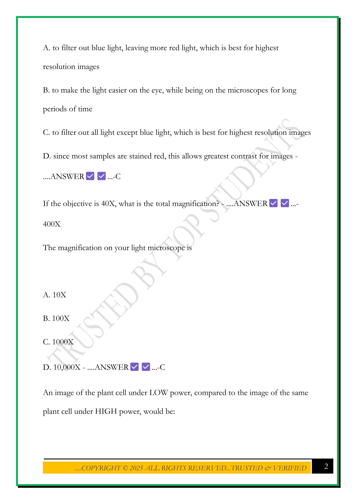 IUPUI BIOLOGY K101 - MARRS/VAUGHN SP' 2025 - EXAM 1 - CHAPTERS 1-6; LABS 1-3 QUESTIONS AND ANSWERS