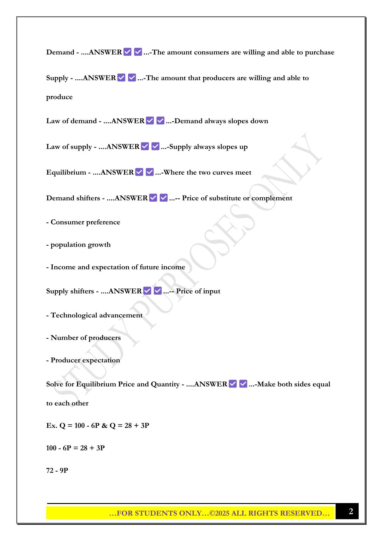 ECN 211 ASU Final Exam 2025 Questions and Answers
