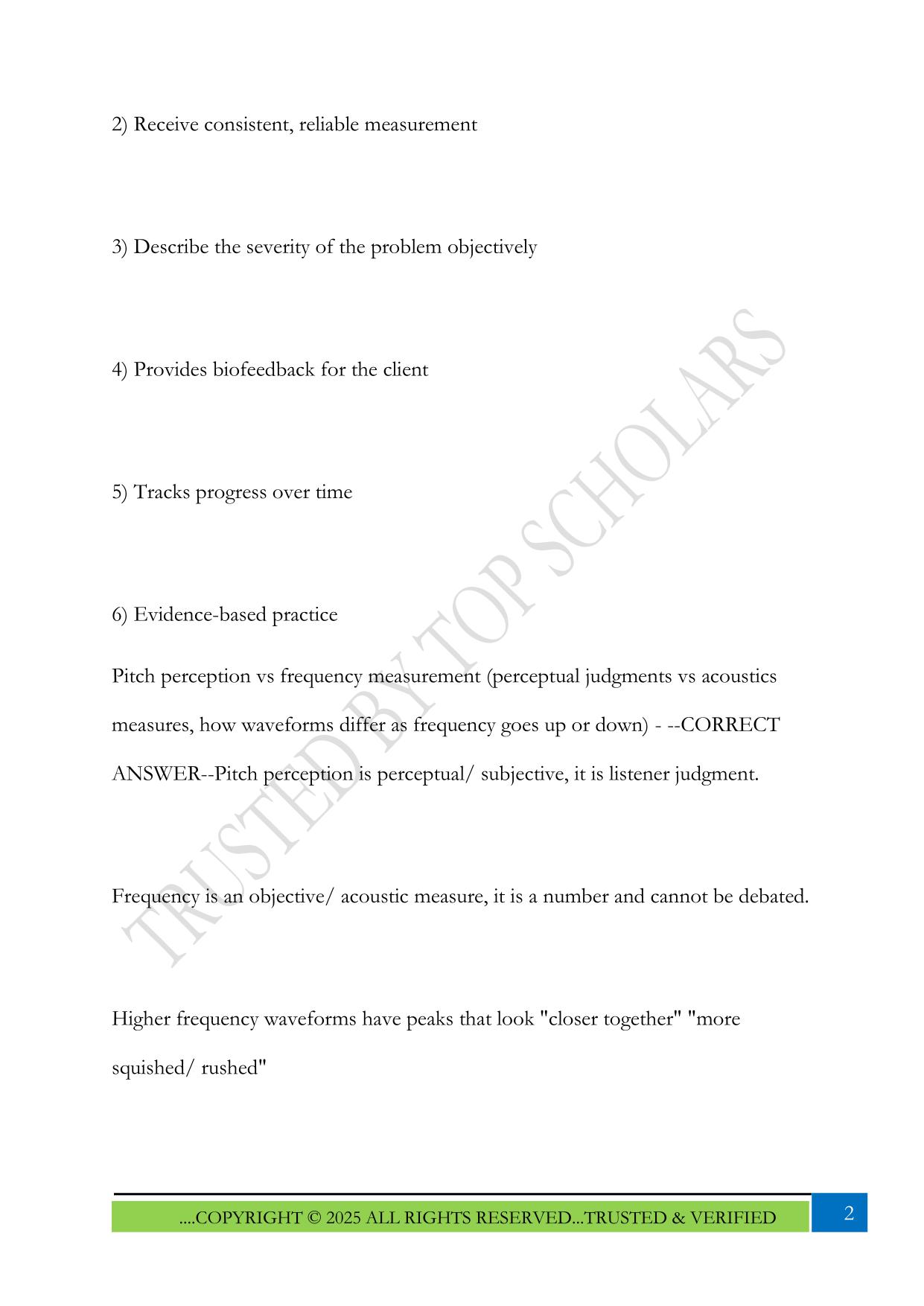 ASLP 3030 Exam 2025 Questions and Answers