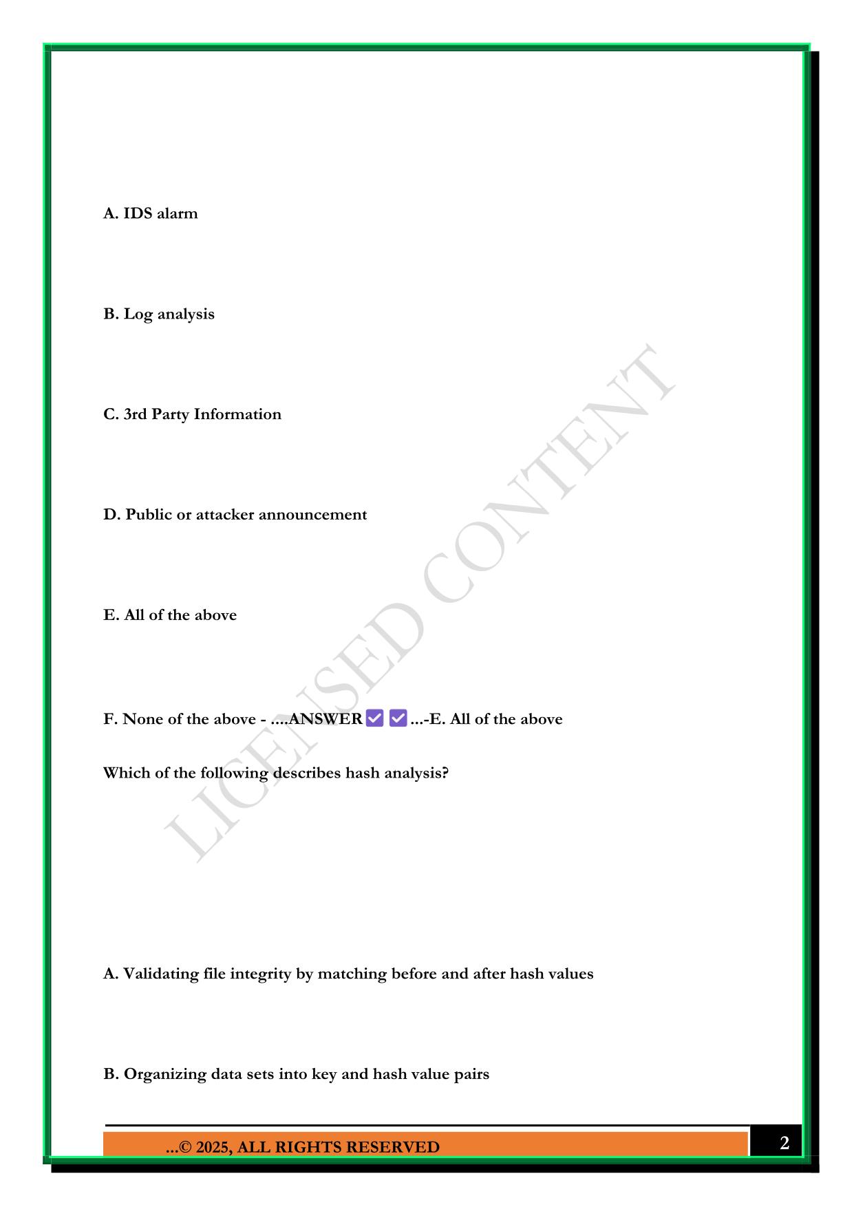 FEDVTE CYBER SECURITY INVESTIGATIONS EXAM 2025 QUESTIONS AND ANSWERS
