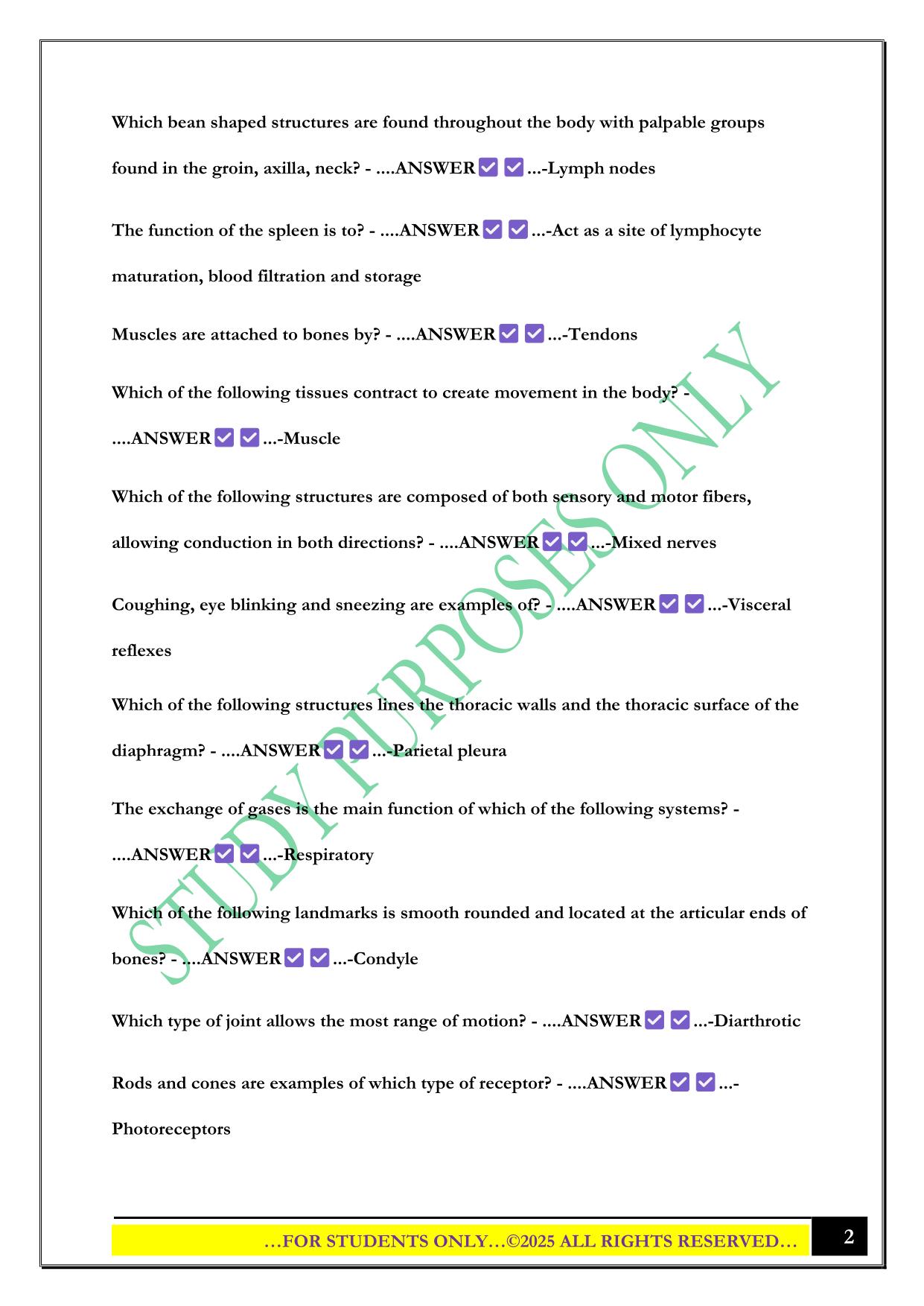 STATE BOARD PRACTICE EXAM MASSAGE THERAPY EXAM 2025 QUESTIONS AND ANSWERS