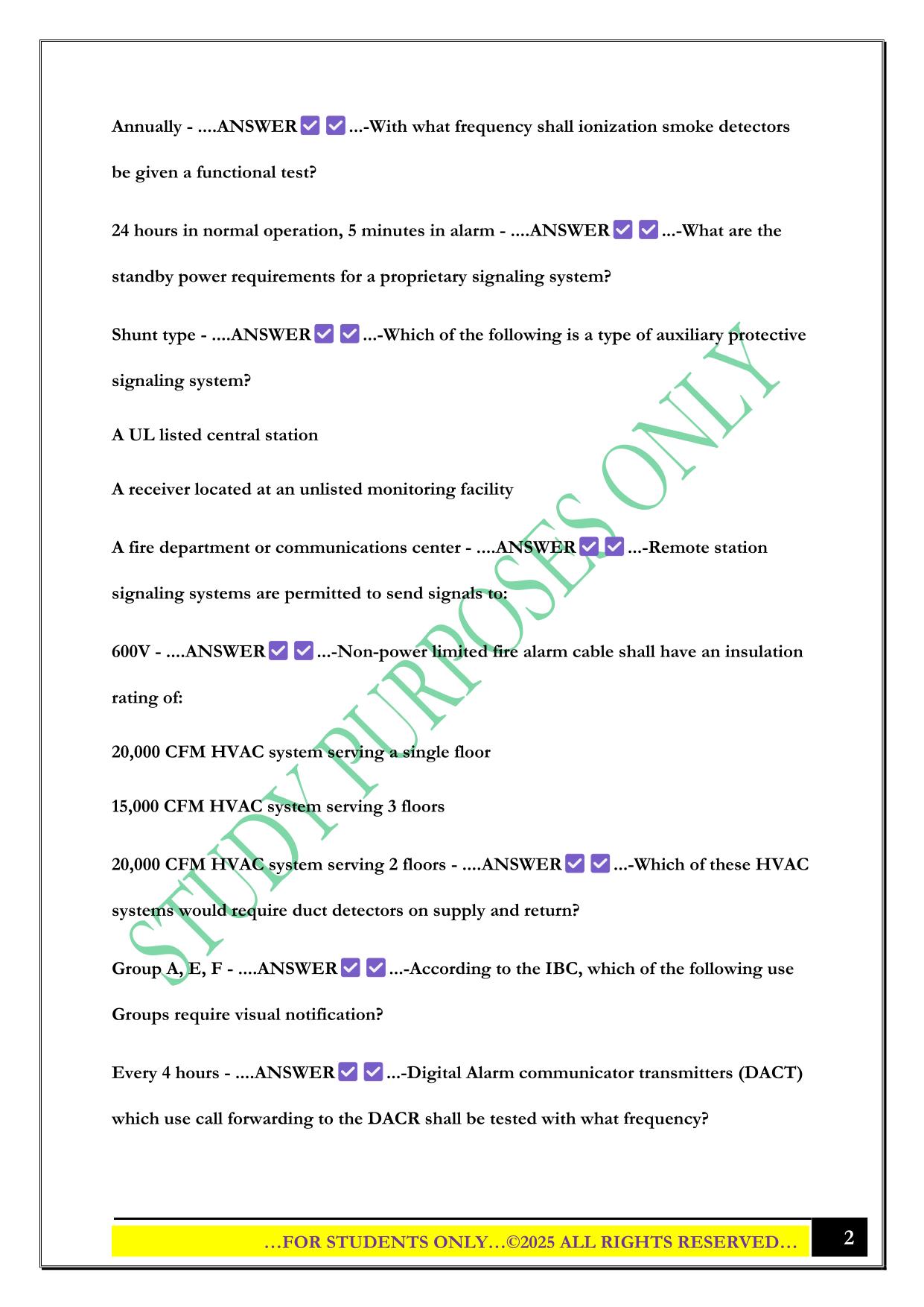 NICET LEVEL 1 EXAM 2025 QUESTIONS AND ANSWERS
