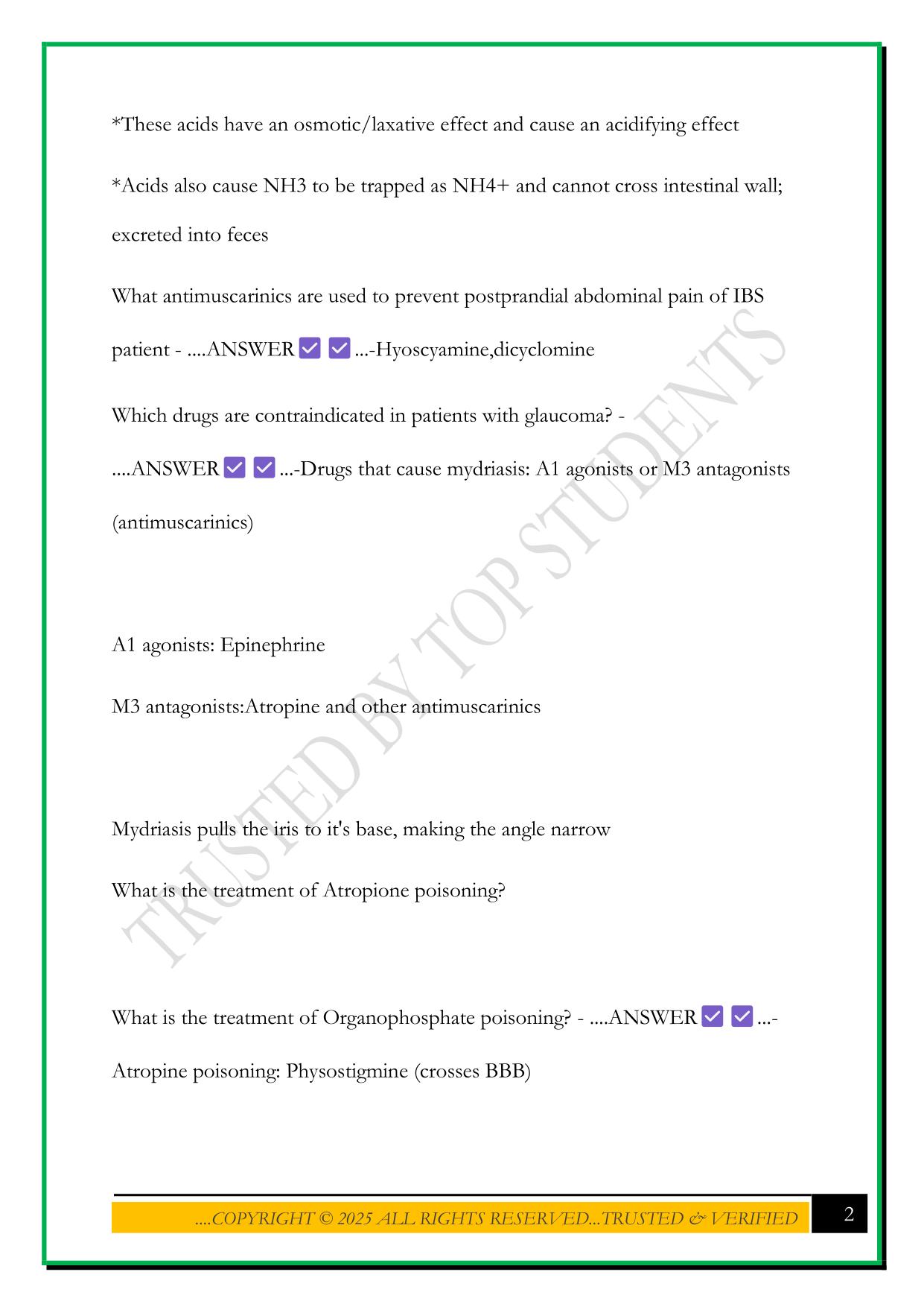 NBME HIGH YIELD EXAM 2025 QUESTIONS AND ANSWERS