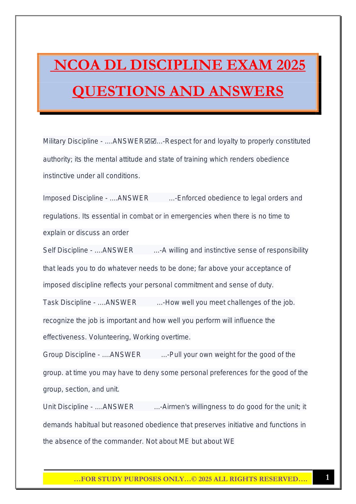 NCOA Bundled Exams 2025/2026 |Questions and Answers|100% Pass