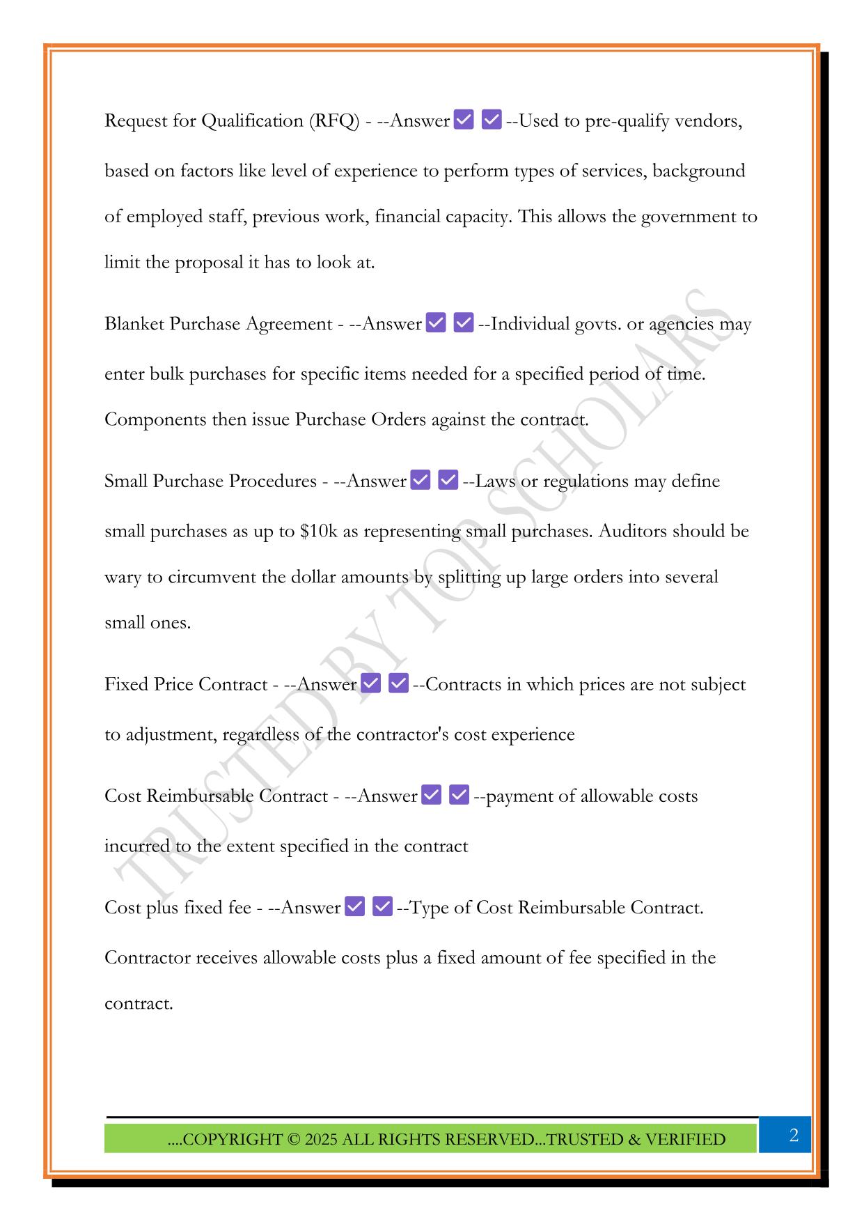 CGFM Test 3 (2) 2025 Questions and Answers