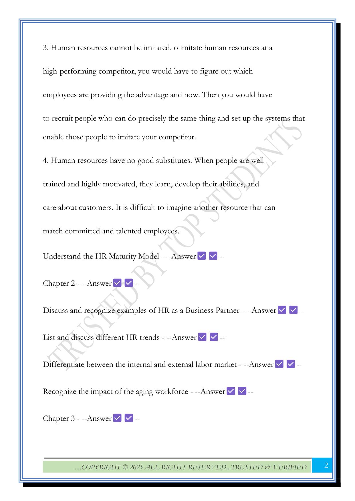 HRMN 3420 Exam 1 Study Guide 2025 Questions and Answers