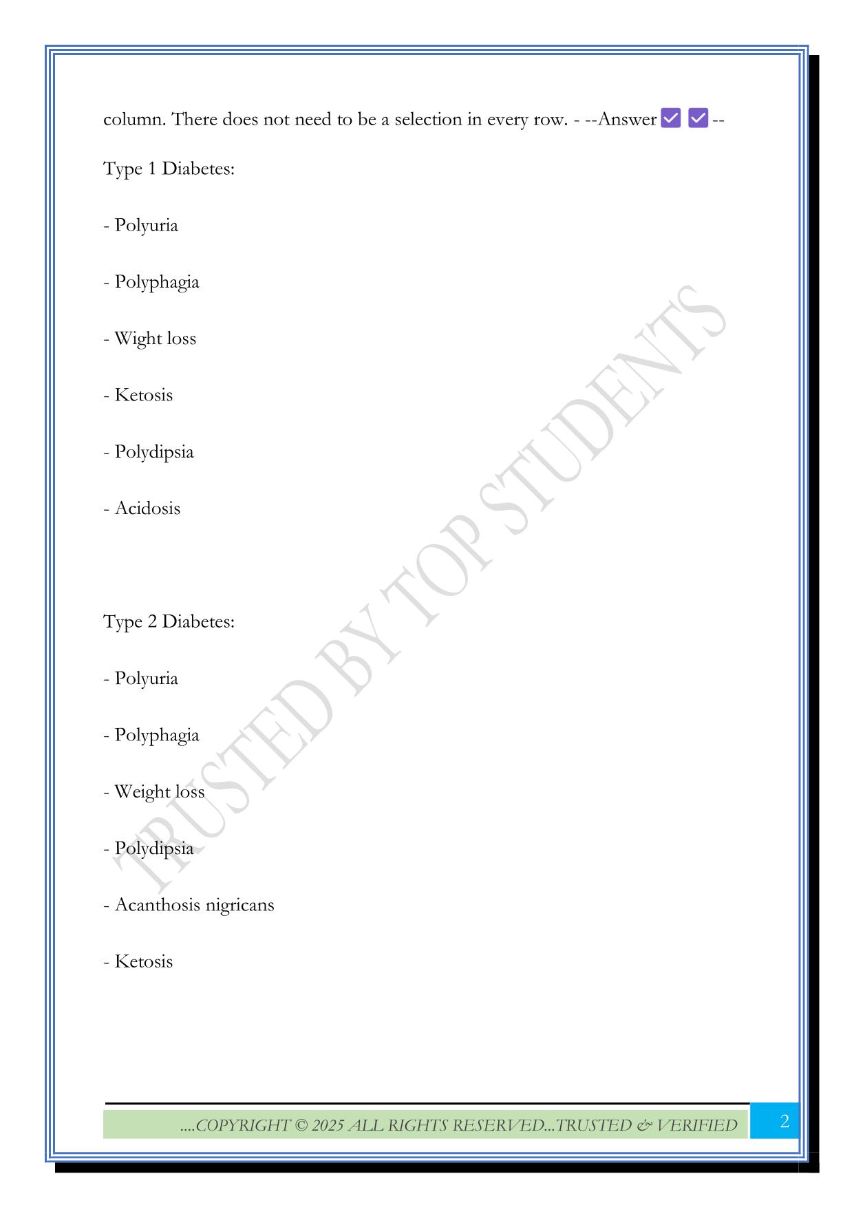 ATI Pediatrics Endocrine System Assessment 2025 Questions and Answers