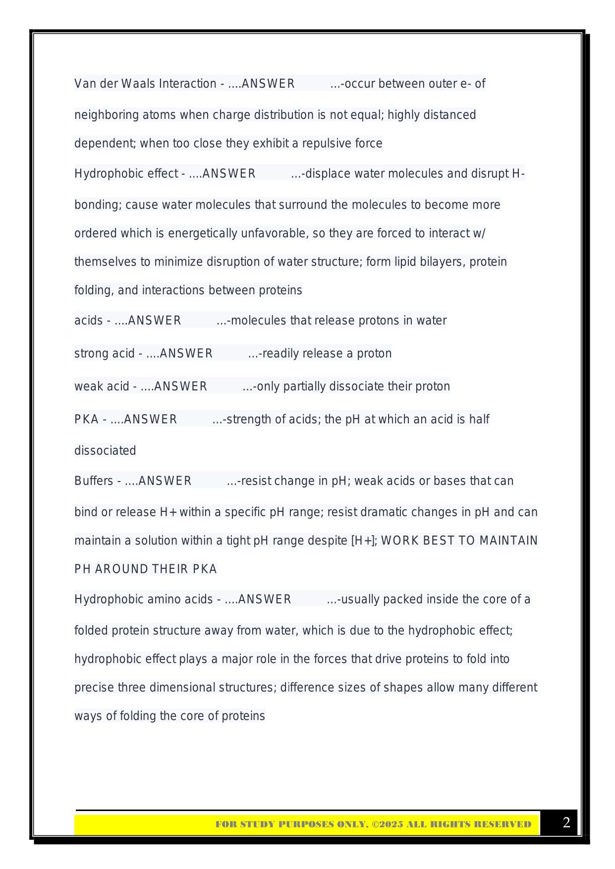 BIOL 100 FINAL EXAM 2025 QUESTIONS AND ANSWERS