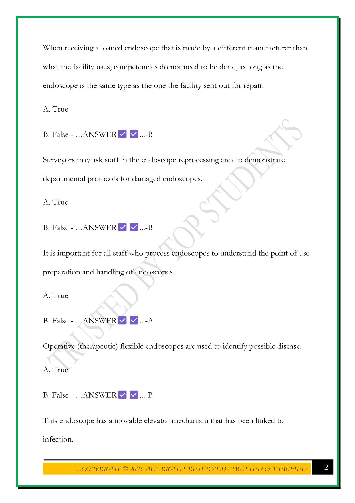 IAHCSMM CER PROGRESS TEST (MIX OF ALL 4) EXAM 2025 QUESTIONS AND ANSWERS