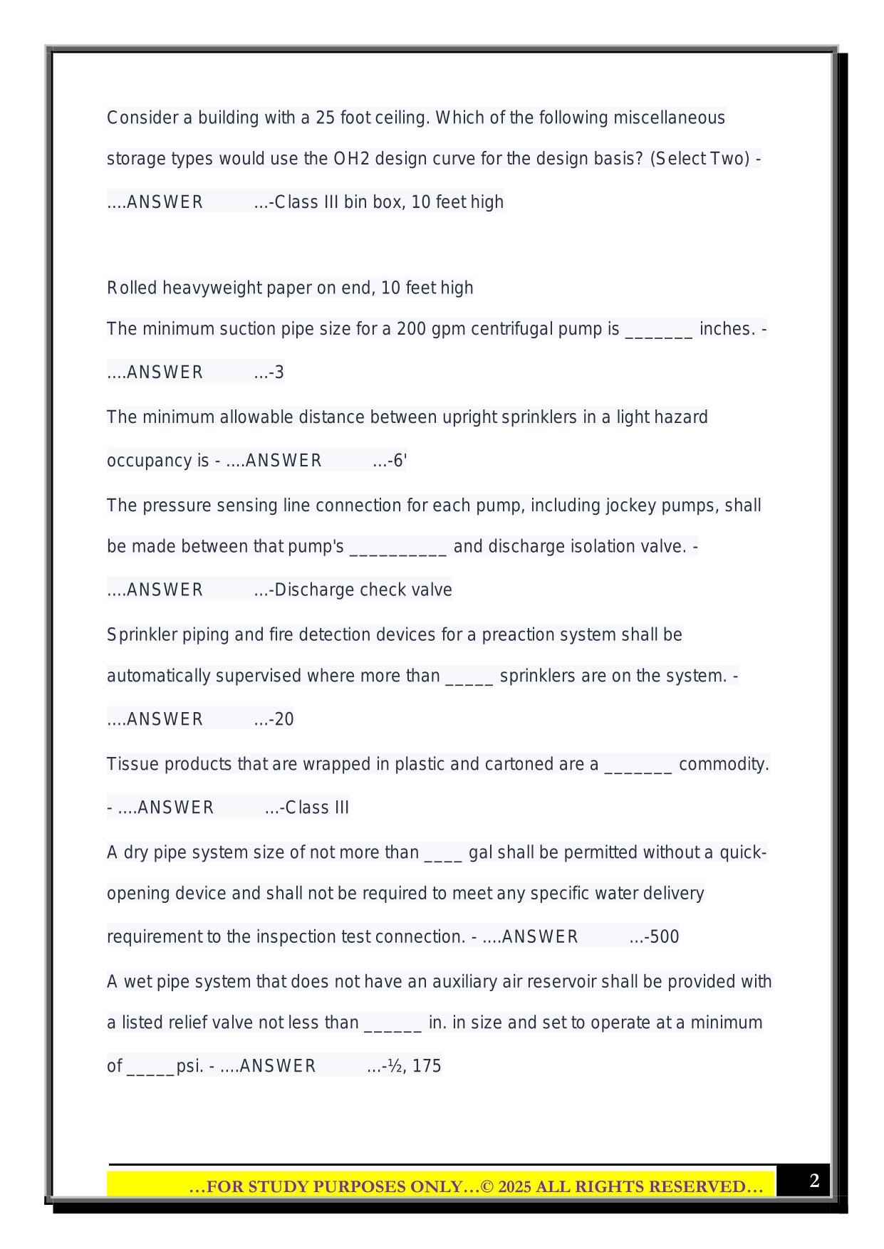 NICET LVL II PRACTICE EXAM 2025 QUESTIONS AND ANSWERS