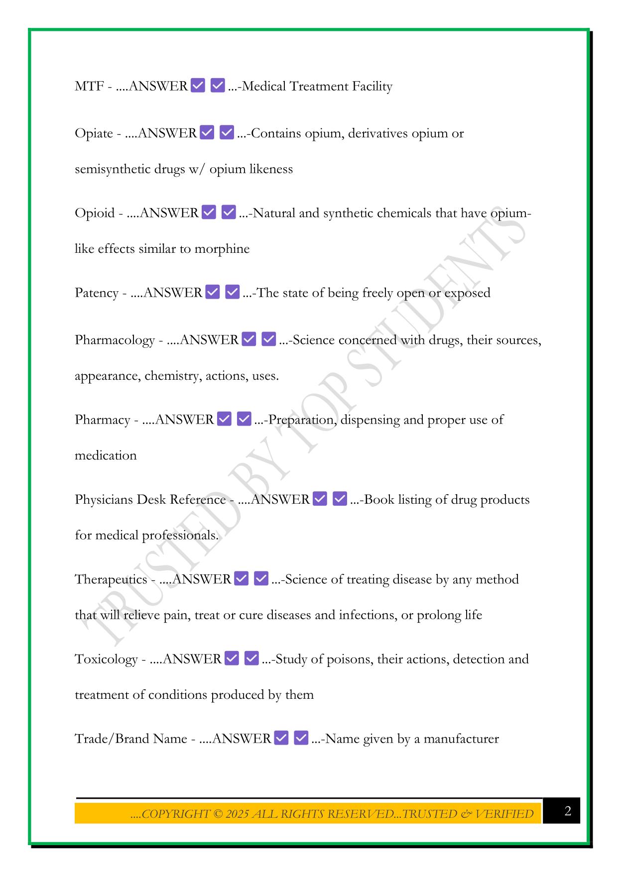 HCB TEST 3 2025 QUESTIONS AND ANSWERS