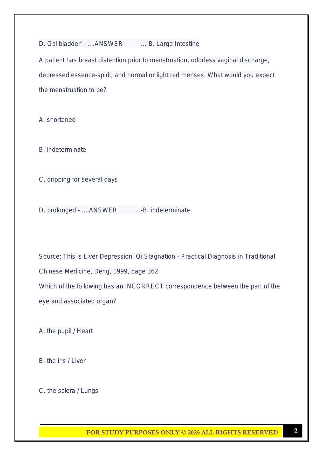 TCM Tests Daily Questions: Foundations Board Exam Prep 2025 Questions and Answers