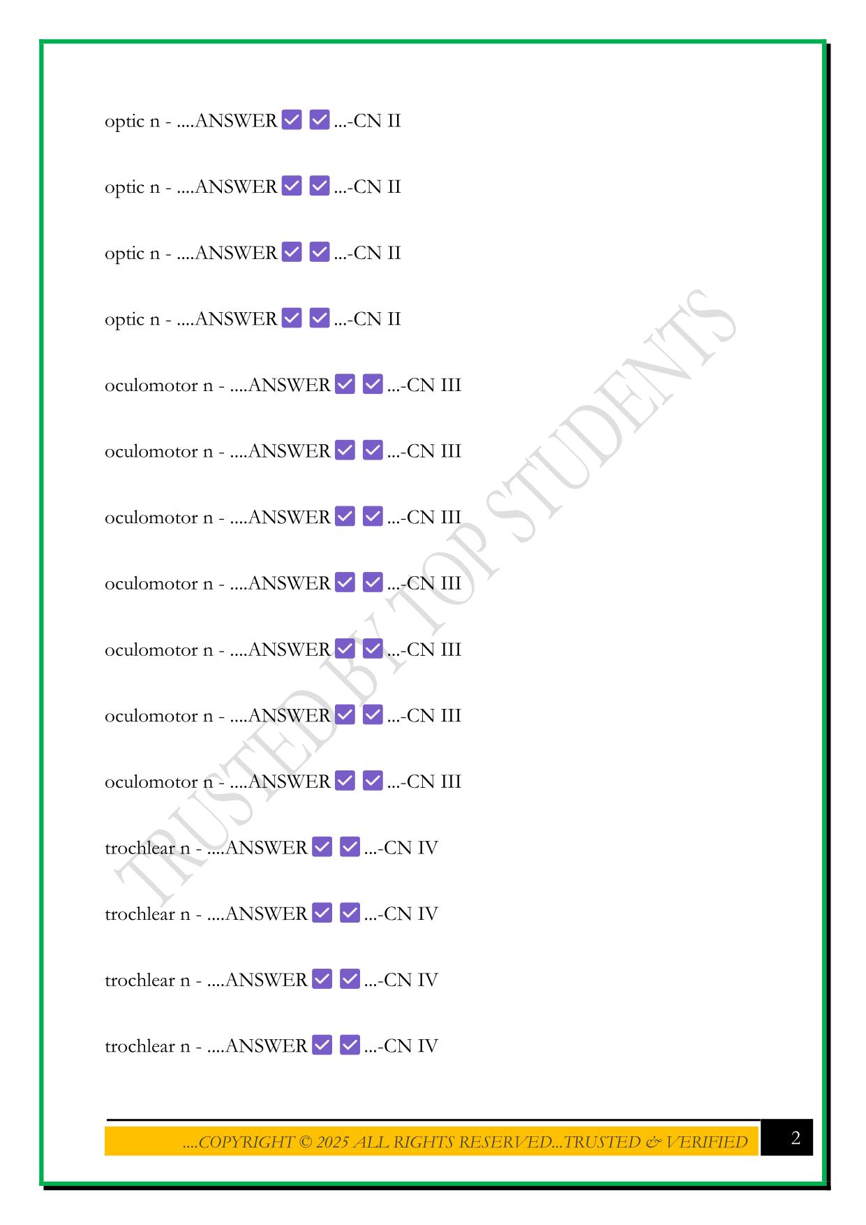 BIOL 2255 - LECTURE EXAM 5/FINAL EXAM 2025 QUESTIONS AND ANSWERS
