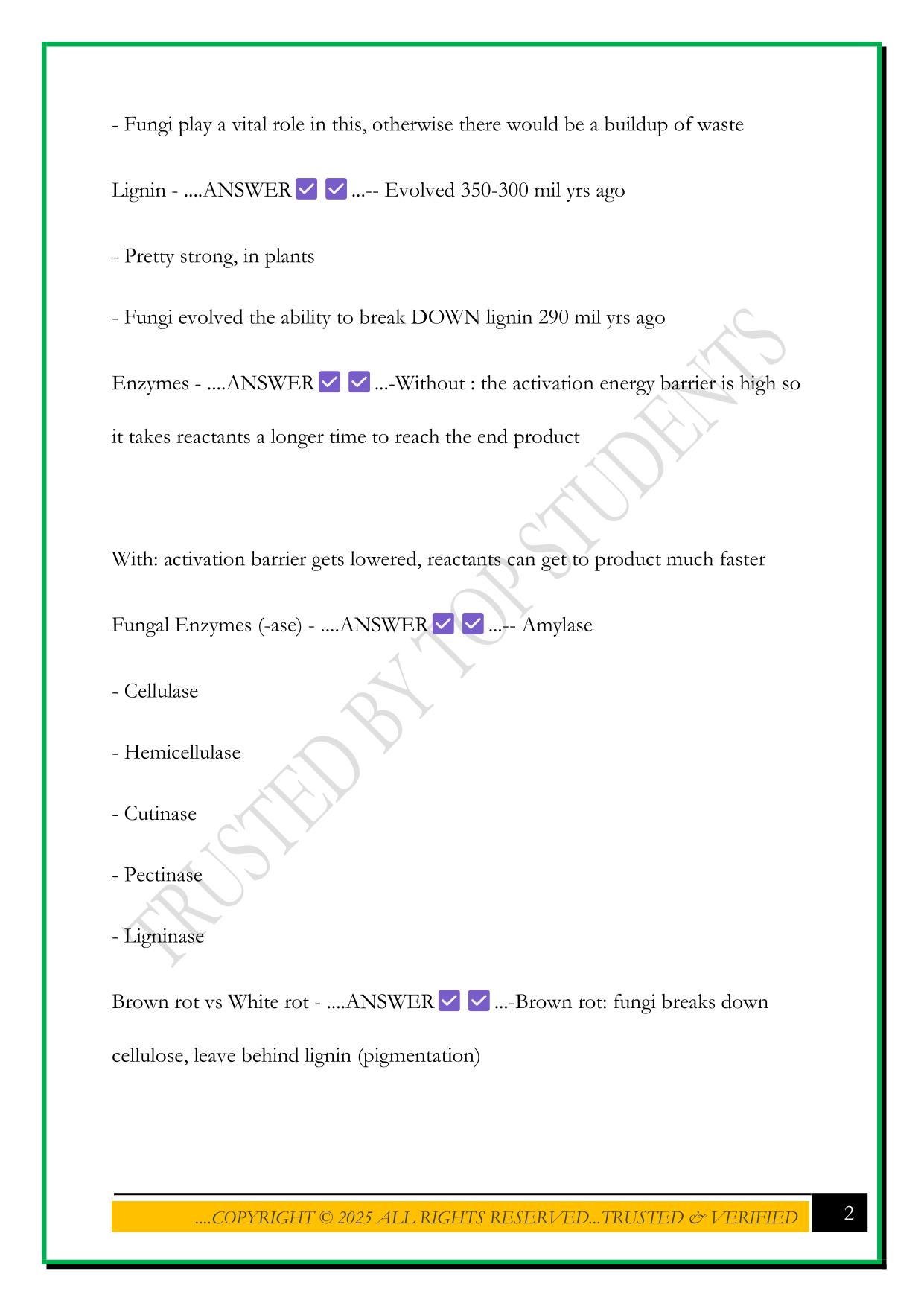 BESC 204 EXAM 3 2025 QUESTIONS AND ANSWERS
