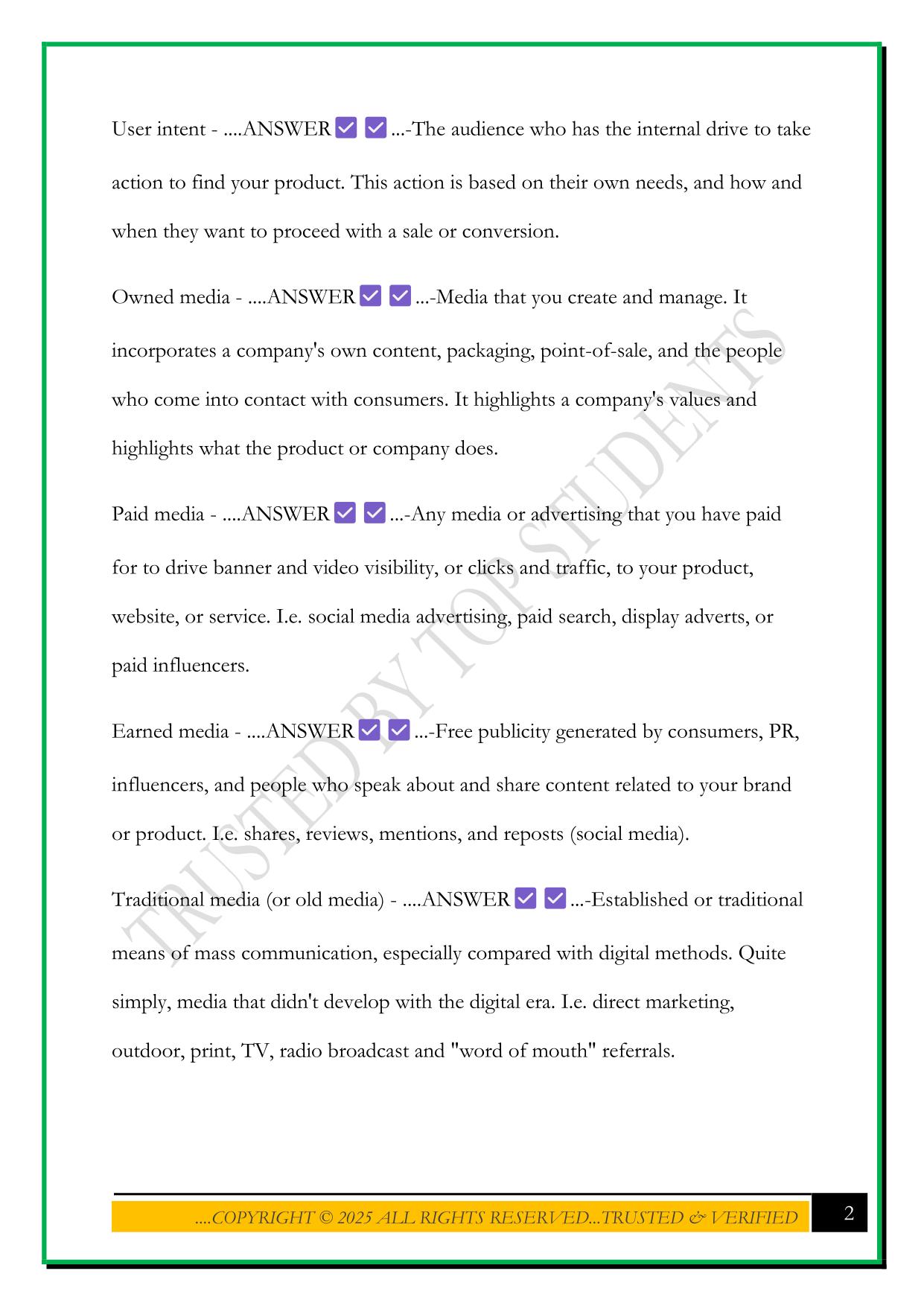 DMI CERTIFICATION TERMS EXAM 2025 QUESTIONS AND ANSWERS