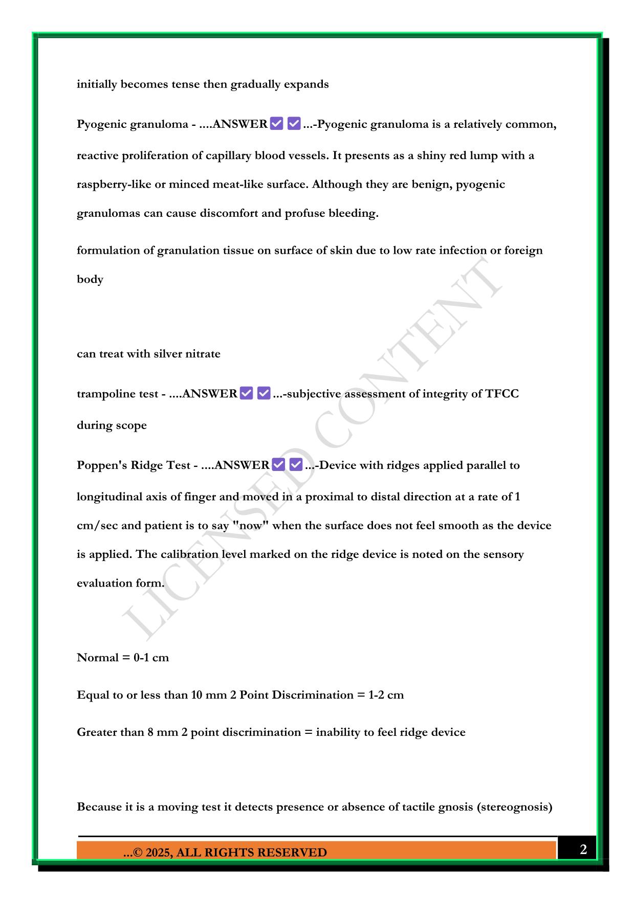 CHT PRACTICE EXAM EXTRAS 2025 QUESTIONS AND ANSWERS