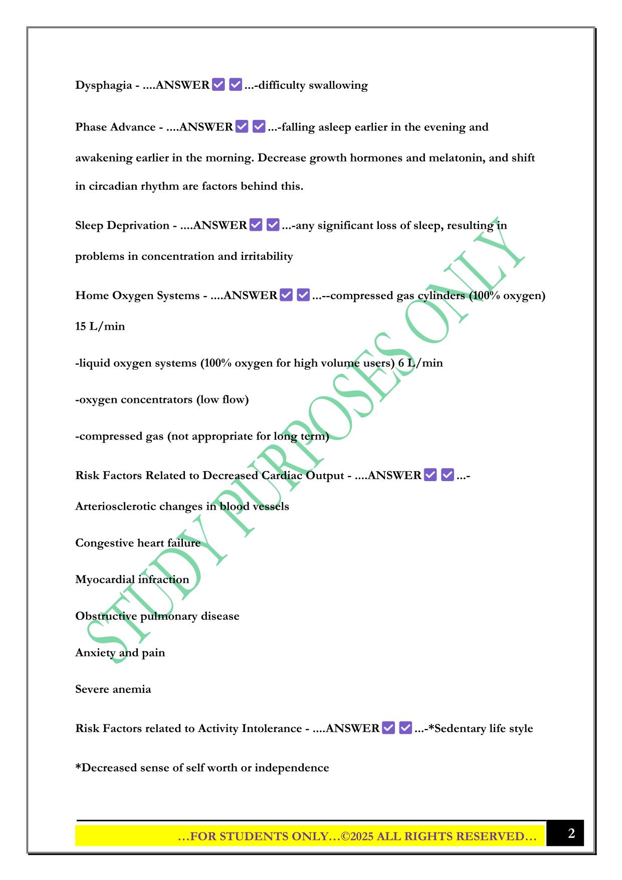 NCOA Exam #2 2025 Questions and Answers
