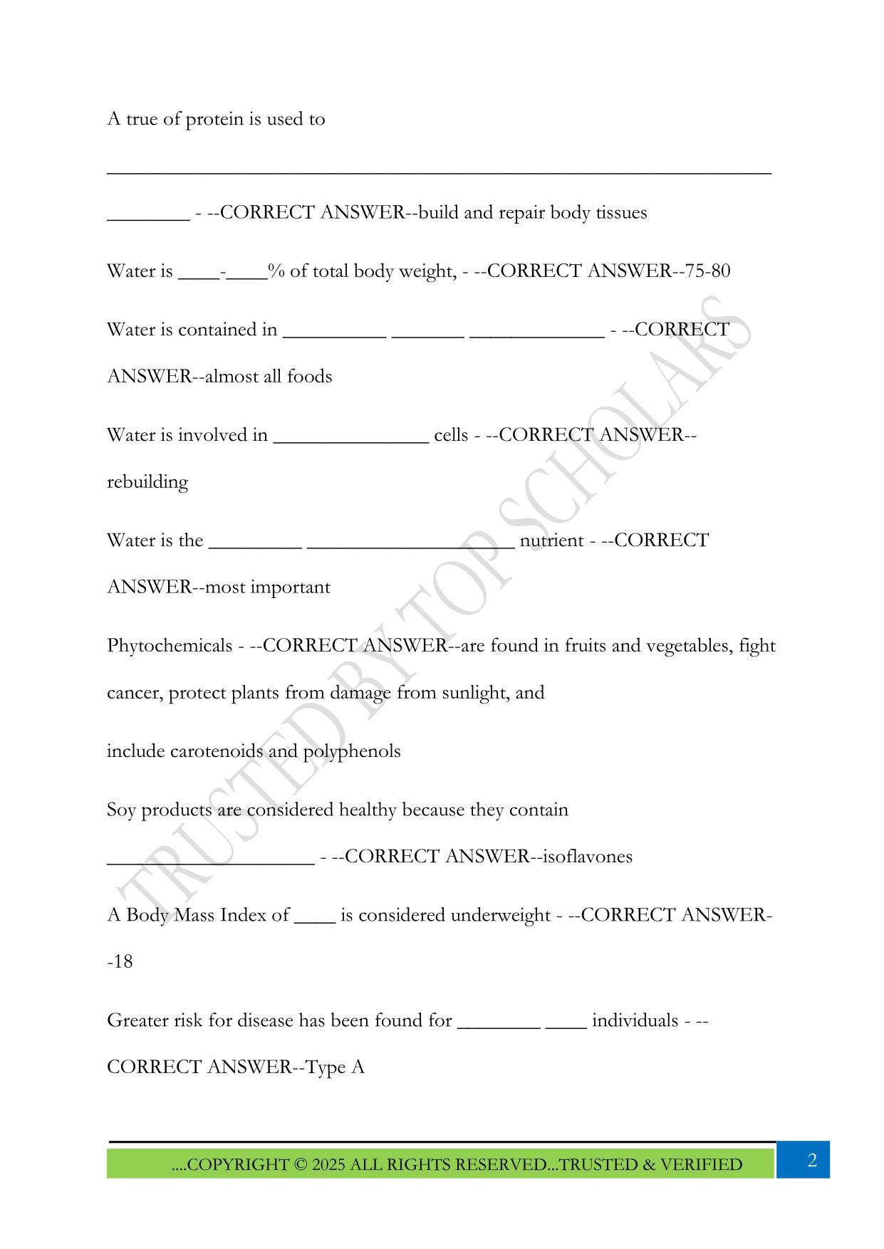 PHED 1164 Final Exam 2025 Questions and Answers