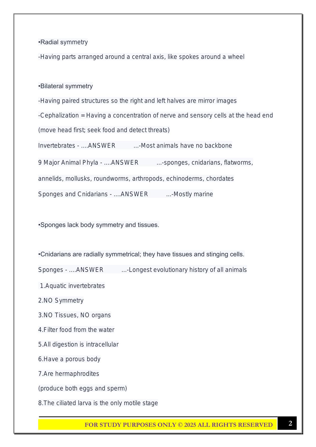 Biology 121 Final Exam 2025 Questions and Answers