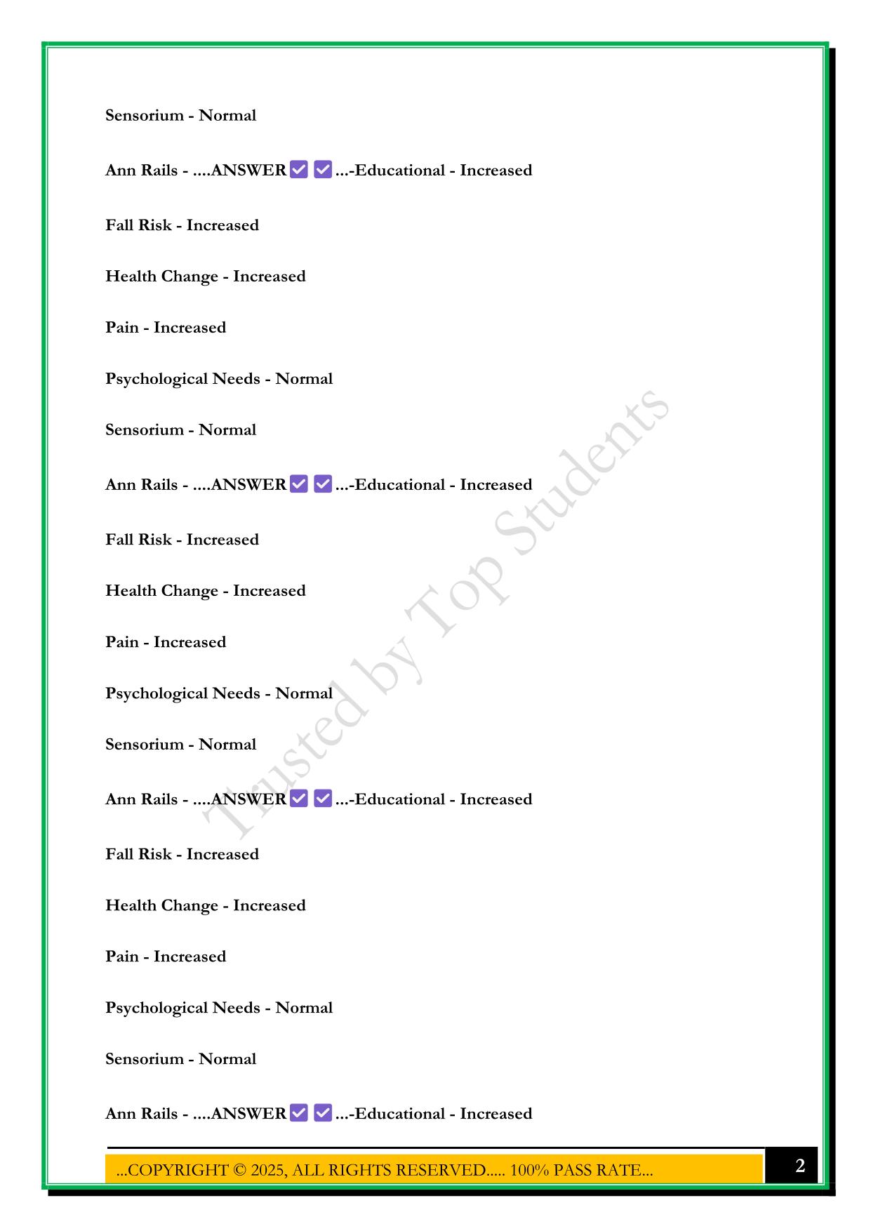 SWIFT RIVER MEDICAL-SURGICAL EXAM NEWEST VERSION PRACTICE EXAM 2025 QUESTIONS WITH CORRECT DETAILED ANSWER (A+ SOLUTION GUIDE)