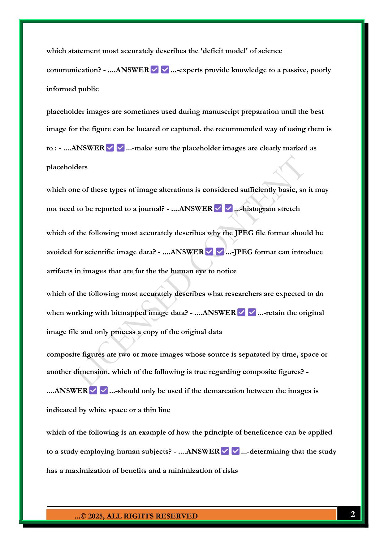 IRB TRAINING / CITI CERTIFICATE EXAM 2025 QUESTIONS AND ANSWERS