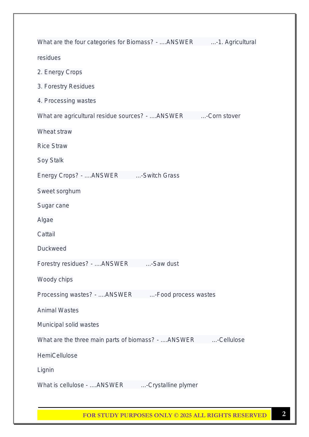 EGEE 439 Exam 2 2025 Questions and Answers
