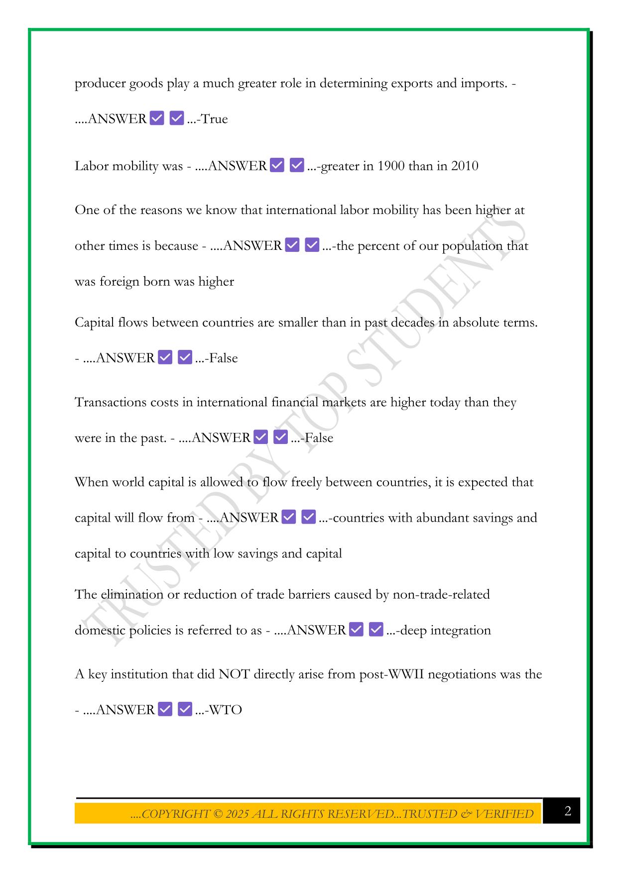 ECO 336 USM MIDTERM EXAM 2025 QUESTIONS AND ANSWERS