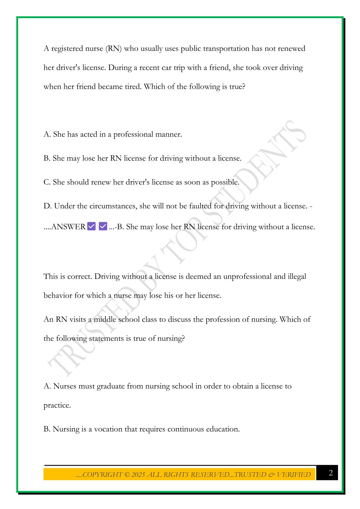 LEADERSHIP & MANAGEMENT FINAL EXAM 2025 QUESTIONS AND ANSWERS