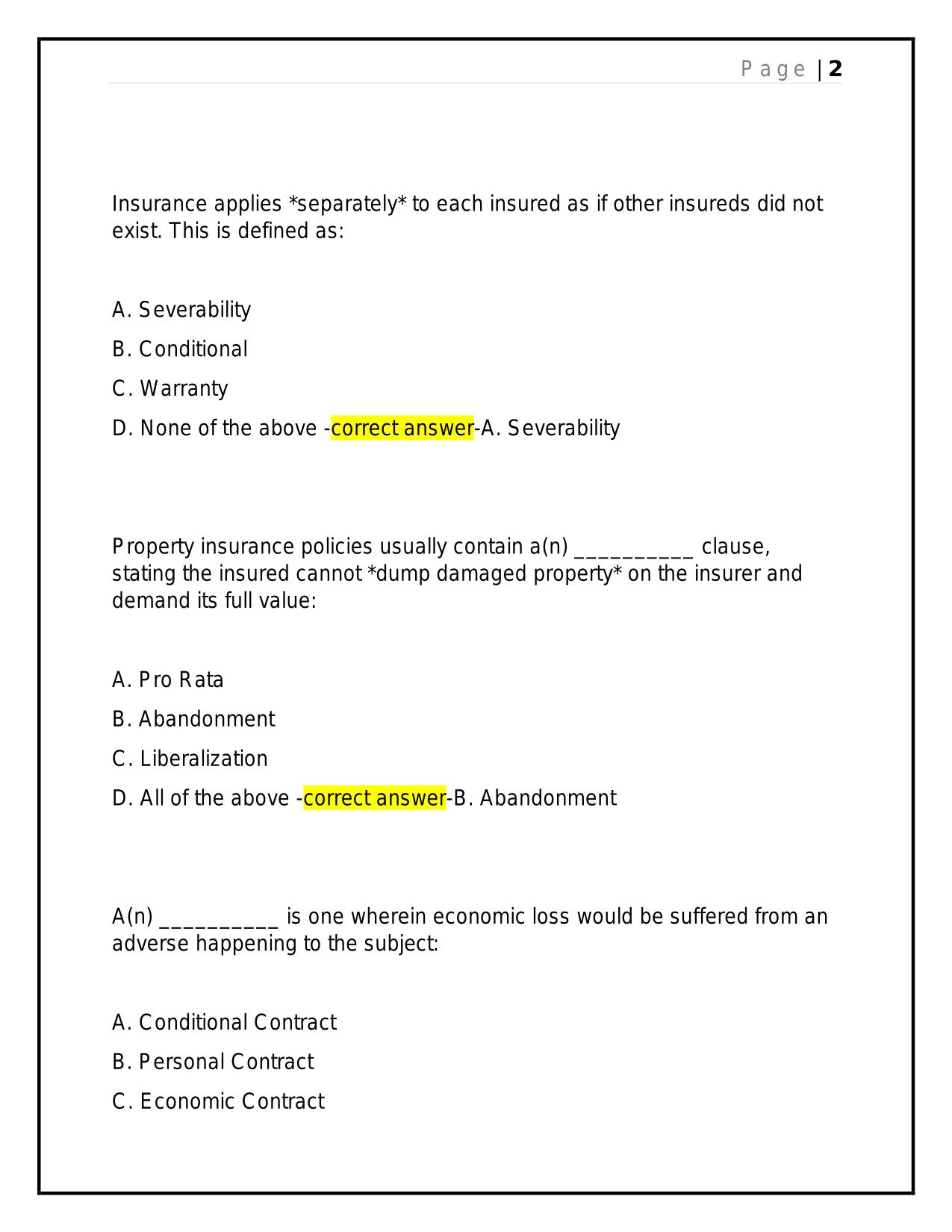 FLORIDA CLAIMS ADJUSTER EXAM – 3 2025 QUESTIONS AND ANSWERS.