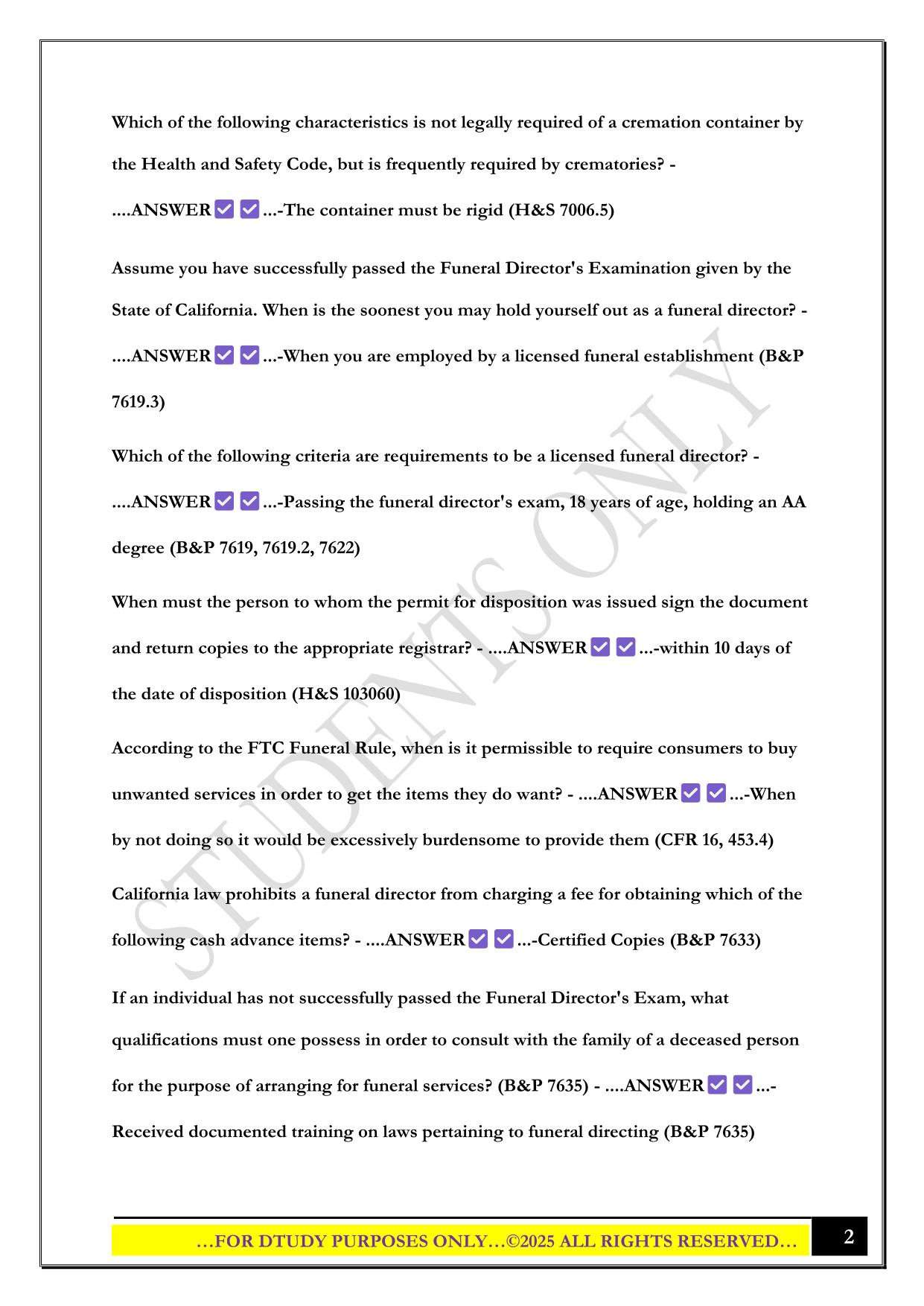 FD EXAM 2025 QUESTIONS AND ANSWERS