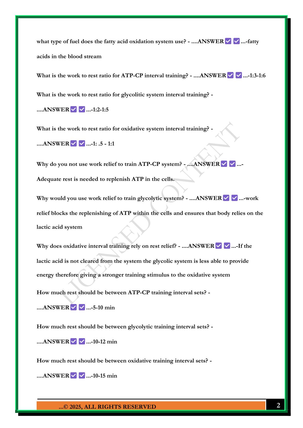 PTS CANFITPRO EXAM 2025 QUESTIONS AND ANSWERS