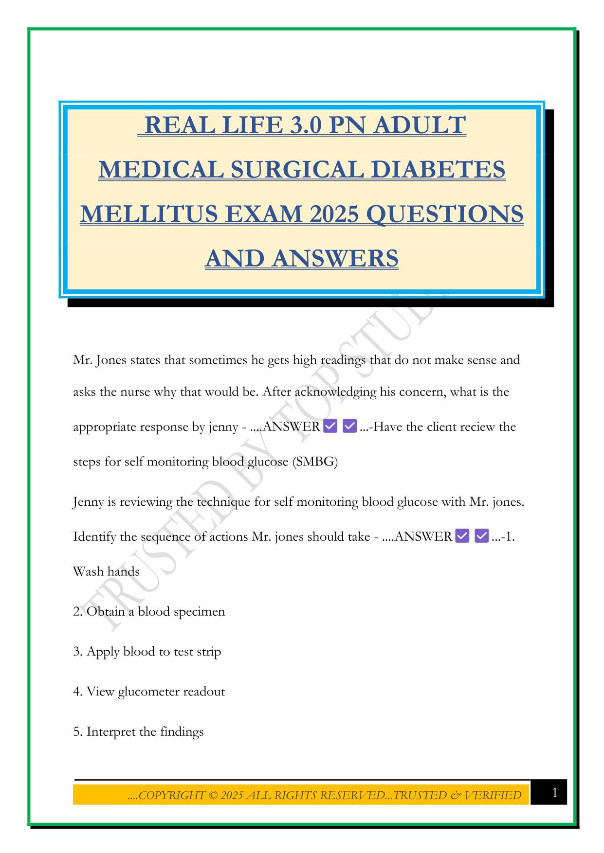 PN ATI MED SURG Bundled Exams Questions and Answers |100% Pass |Verified and Updated 