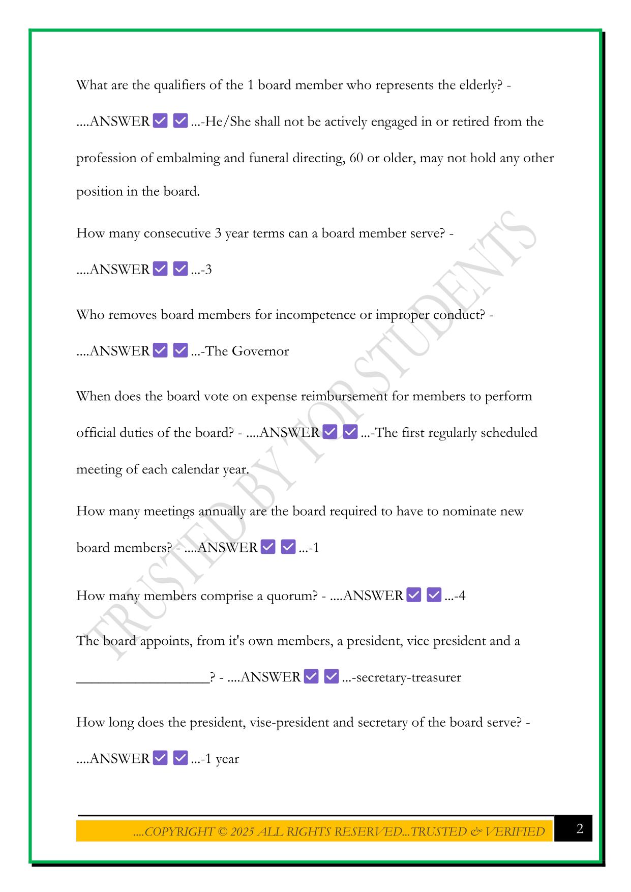 ASUMH_FUS ARKANSAS STATE LAWS TEST 2025 QUESTIONS AND ANSWERS