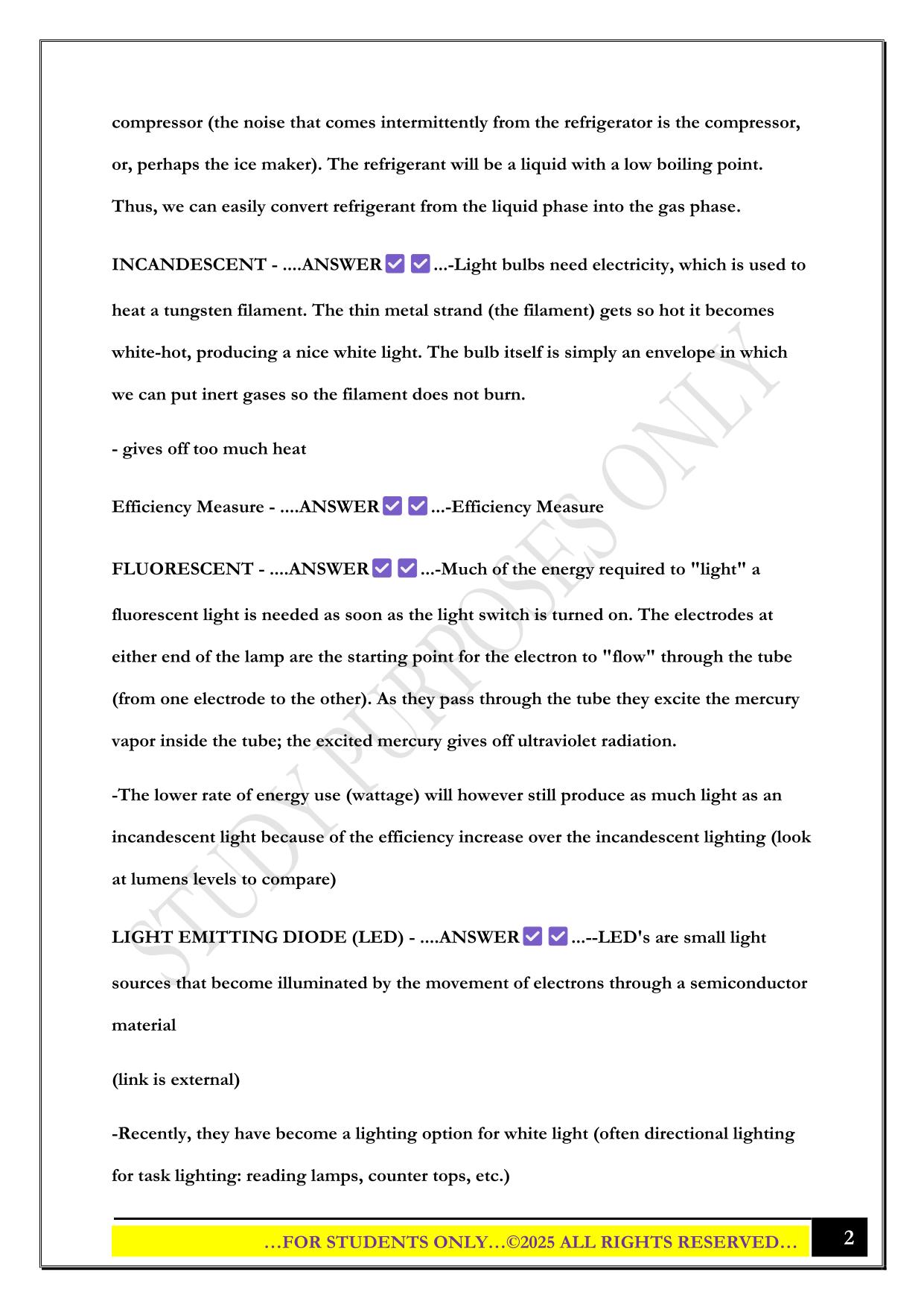 EGEE 101- Exam 1 2025 Questions and Answers